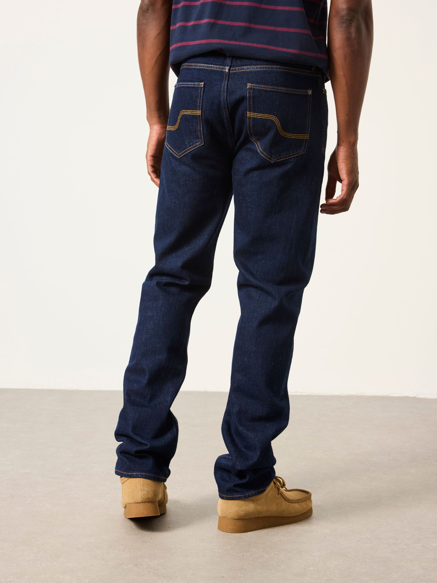 Dark Navy Straight Fit Straight Fit Selvedge Jeans - Image 2 of 6