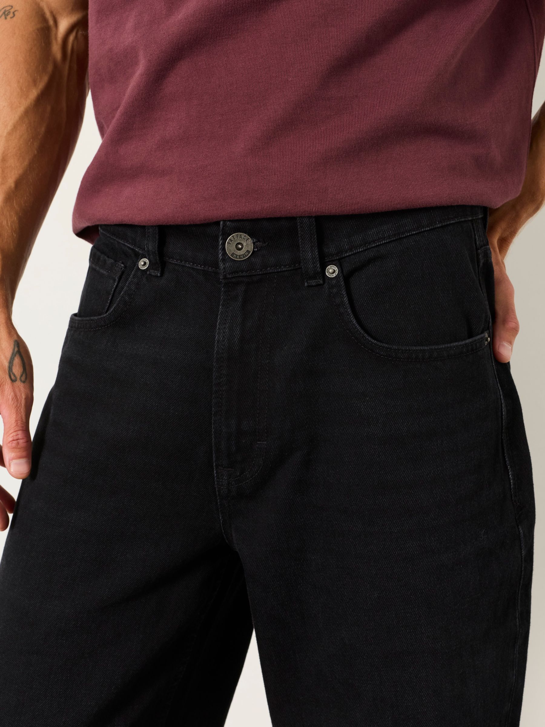 Black Tapered Fit Jeans - Image 3 of 5