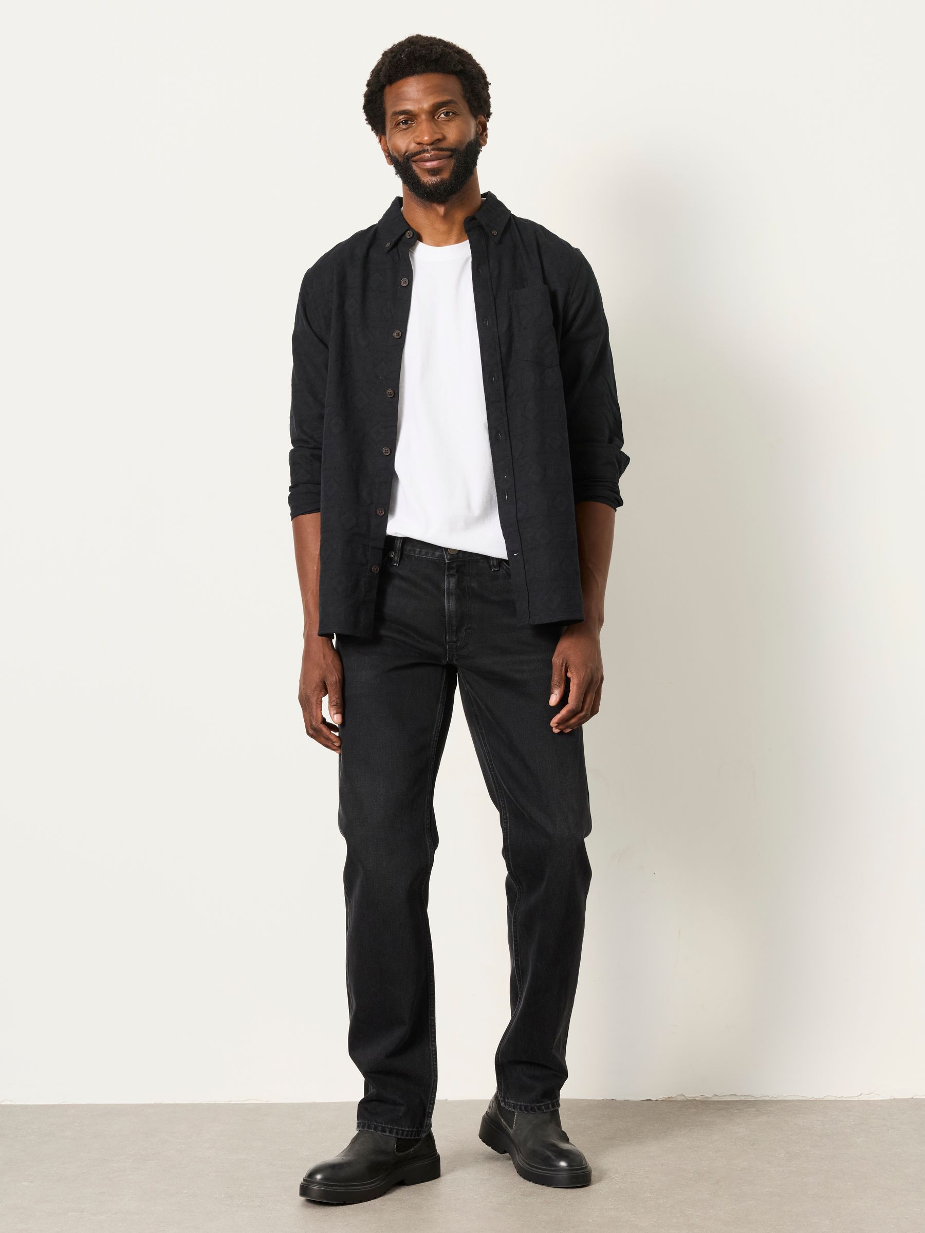 Dark Grey Straight Fit Jeans - Image 4 of 6