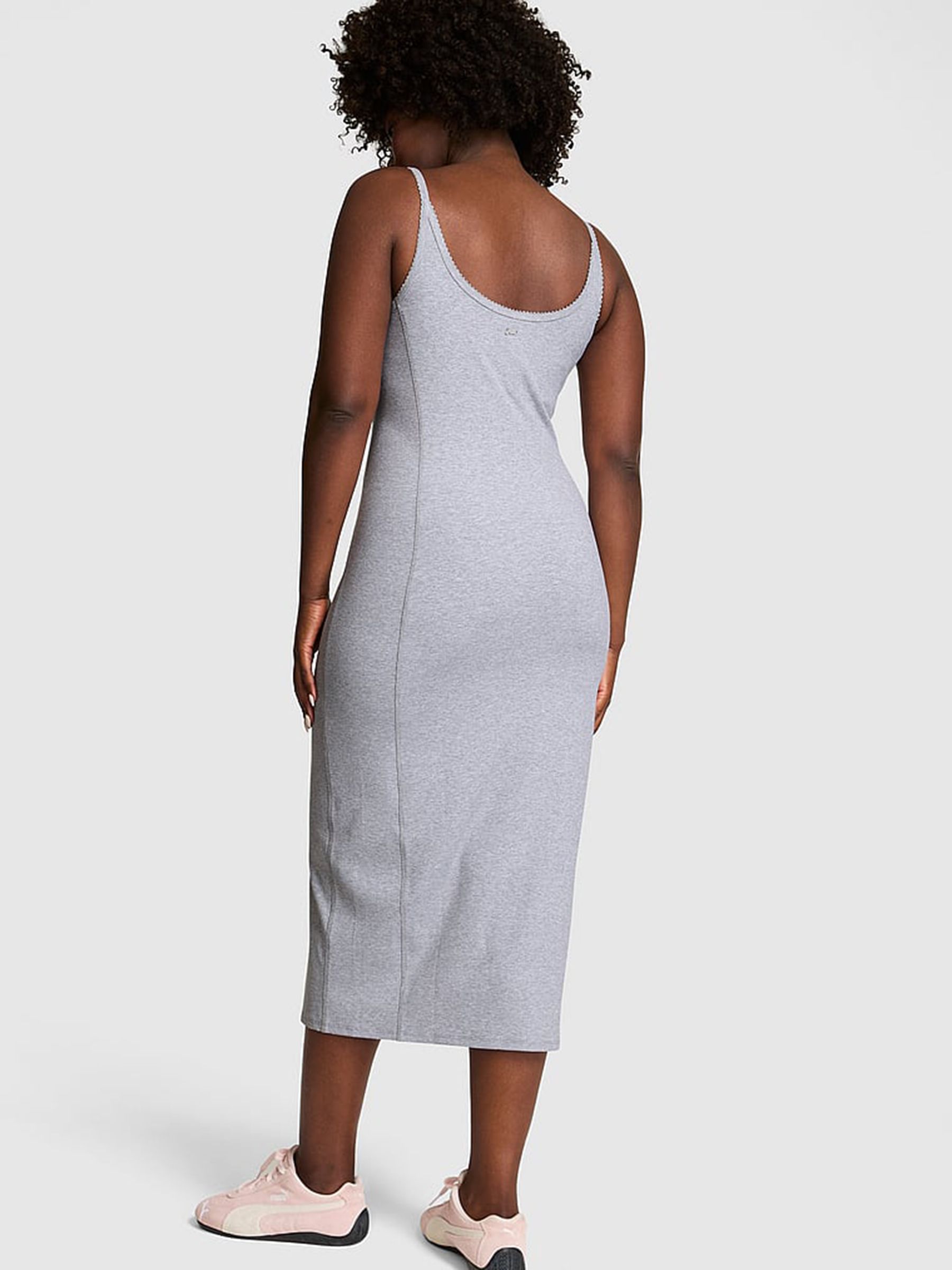 Medium Heather Grey Ribbed Dress - Image 2 of 2