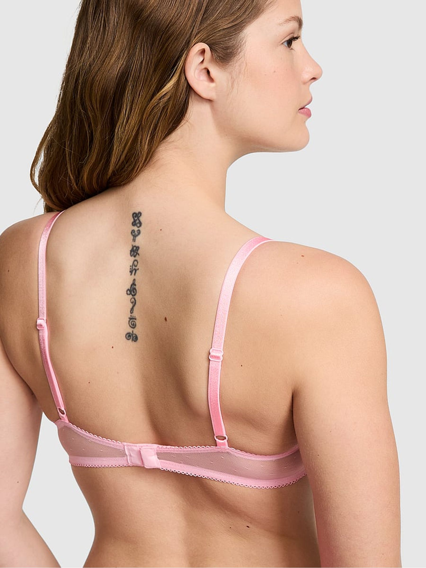 Pink Push Up Flamingo Embroidery Bra - Image 3 of 3