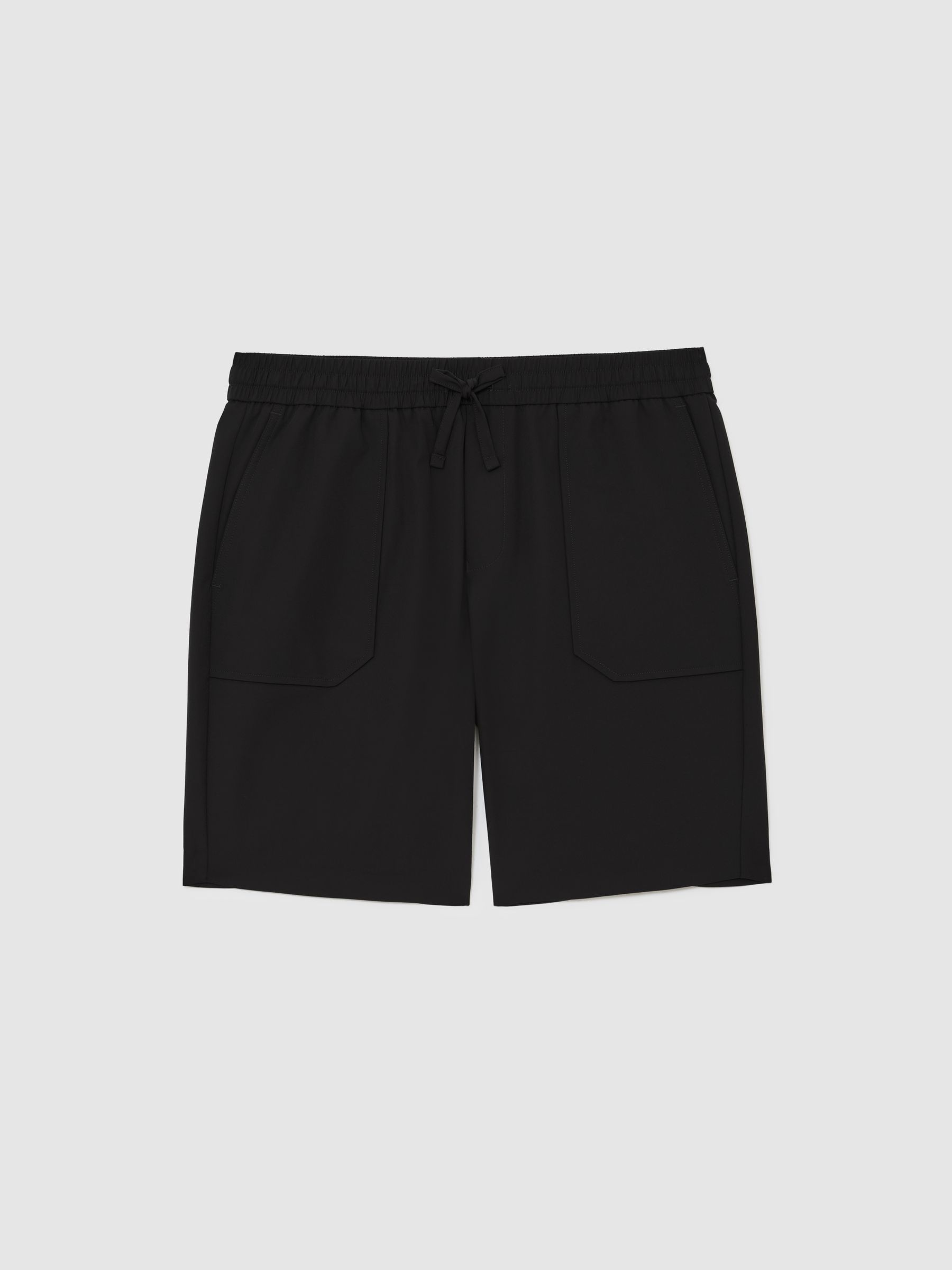 Technical Drawstring Short in Black - Image 2 of 6