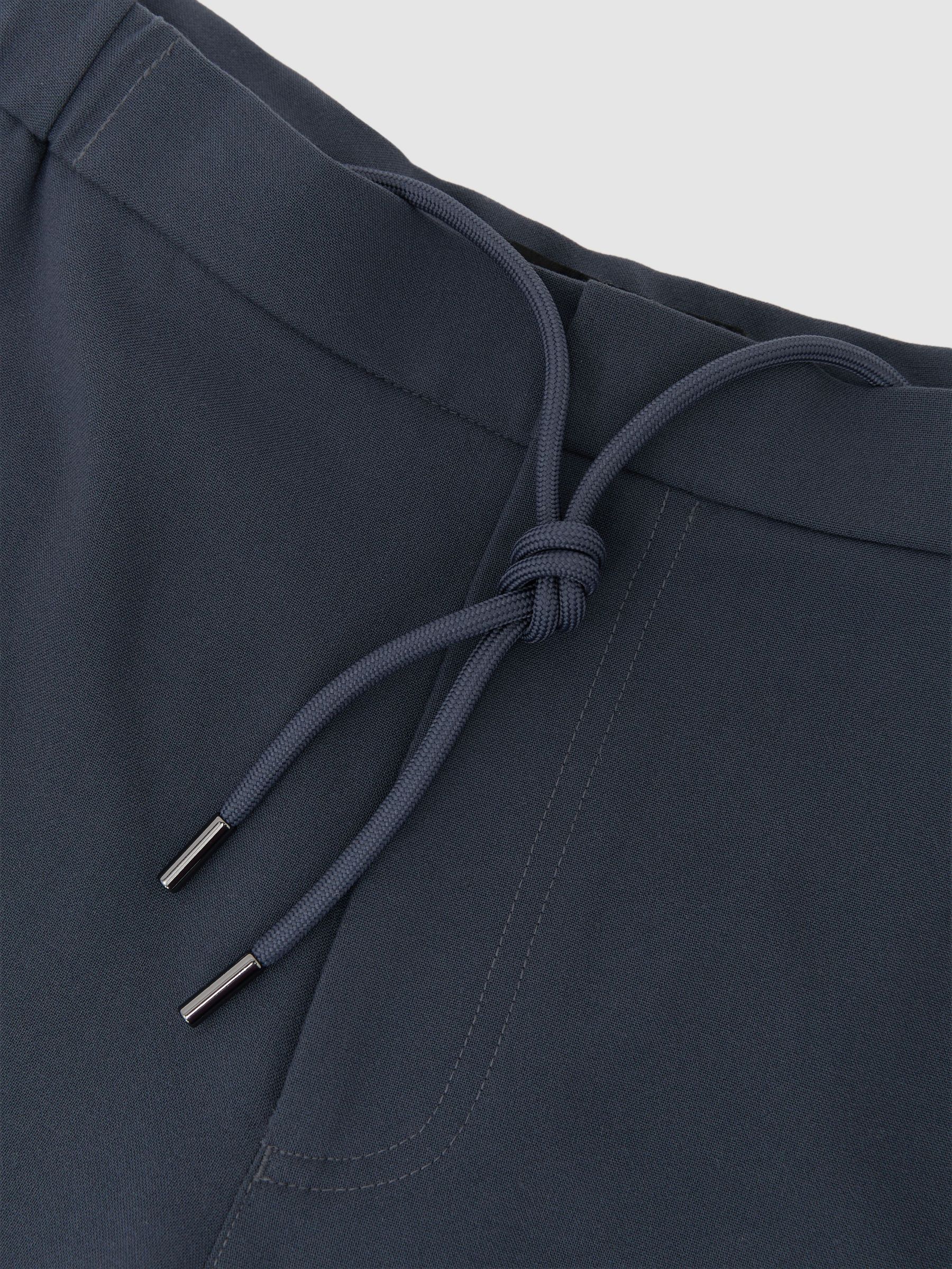 Drawstring Chino Shorts in Airforce Blue - image 4