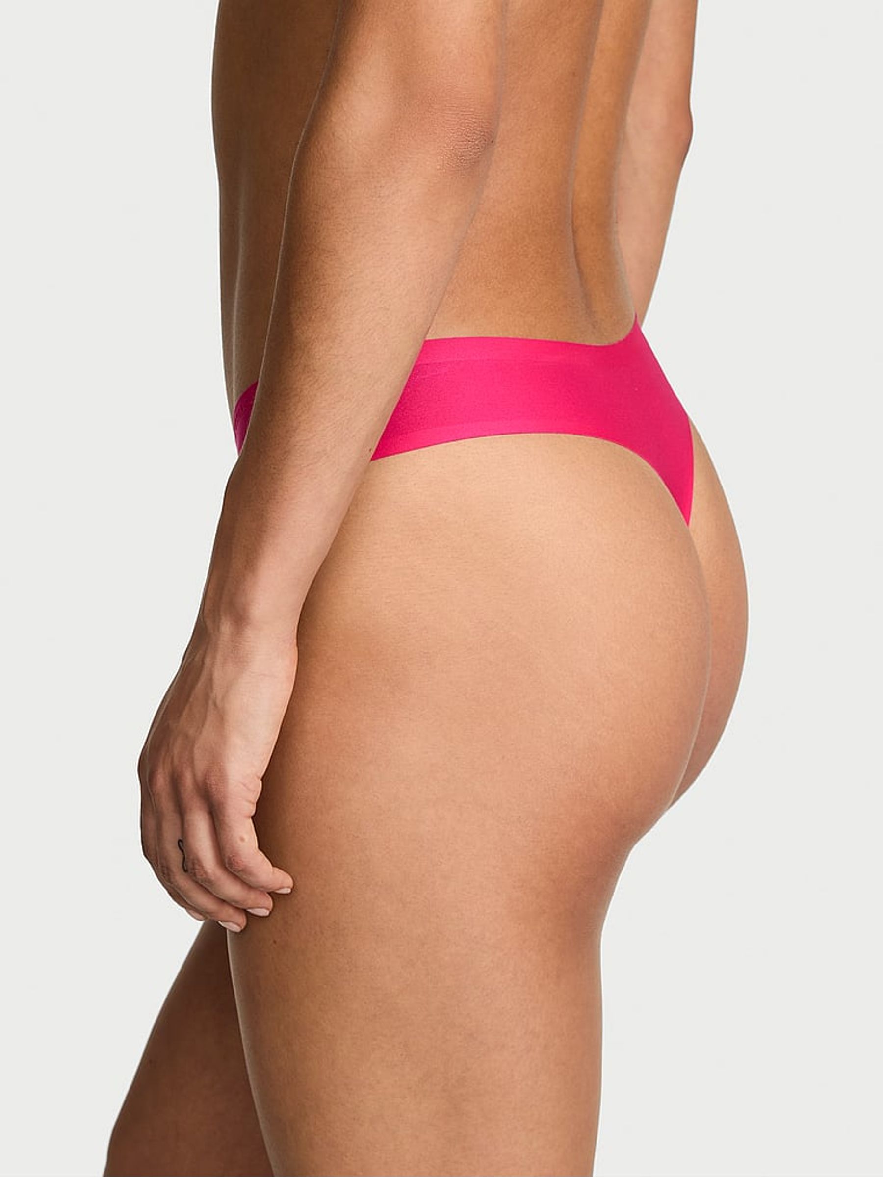 Pop Pink Thong Mid-Rise Knickers - Image 2 of 2