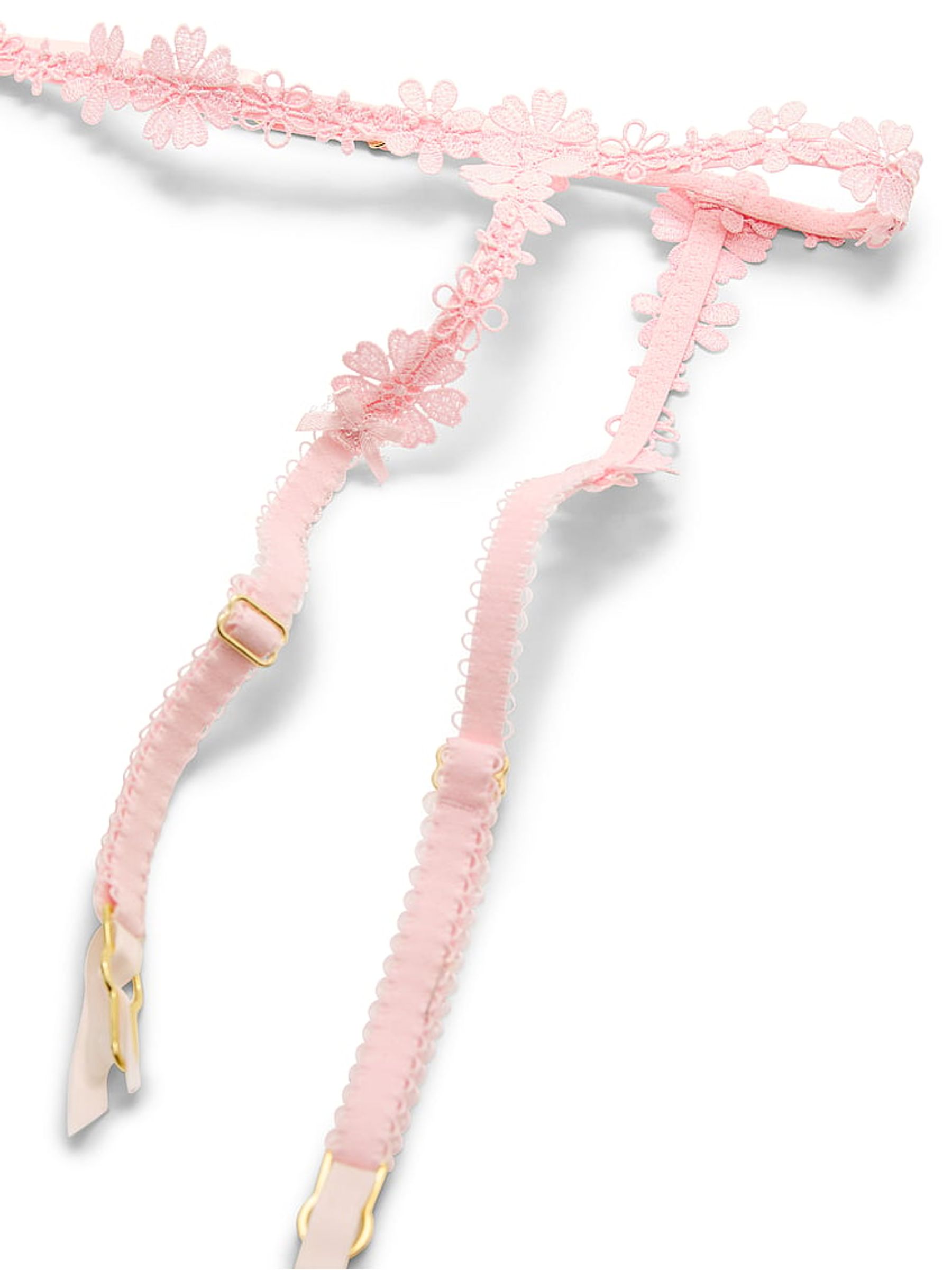 Angel Pink Blossom Embroidery Garter Belt - Image 3 of 3