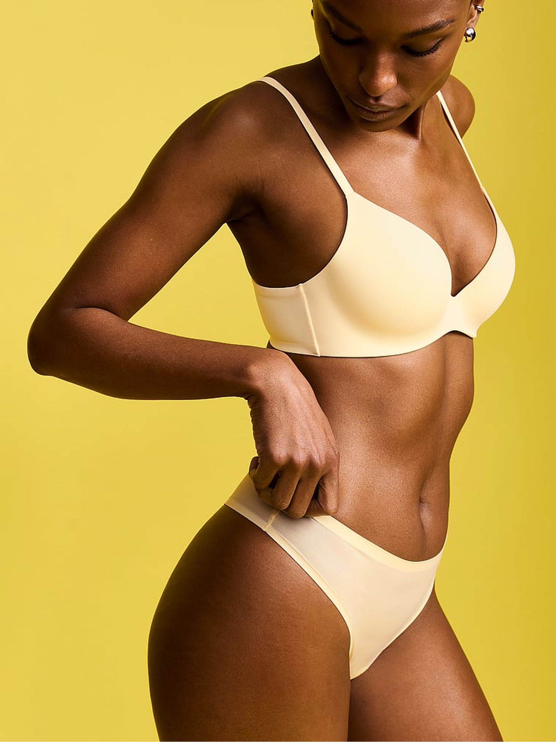 Sunny Honey Yellow Thong Mid-Rise Knickers - Image 3 of 3