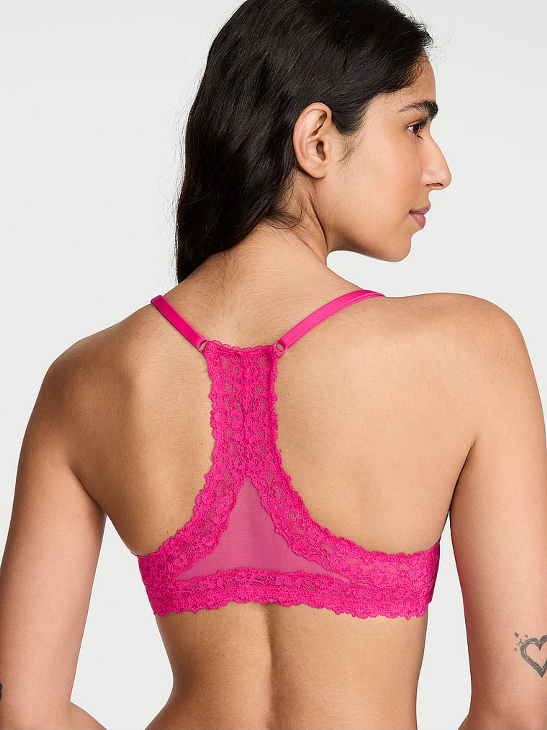 Pop Pink Full Cup Push Up Lace Front Close Bra - Image 2 of 2