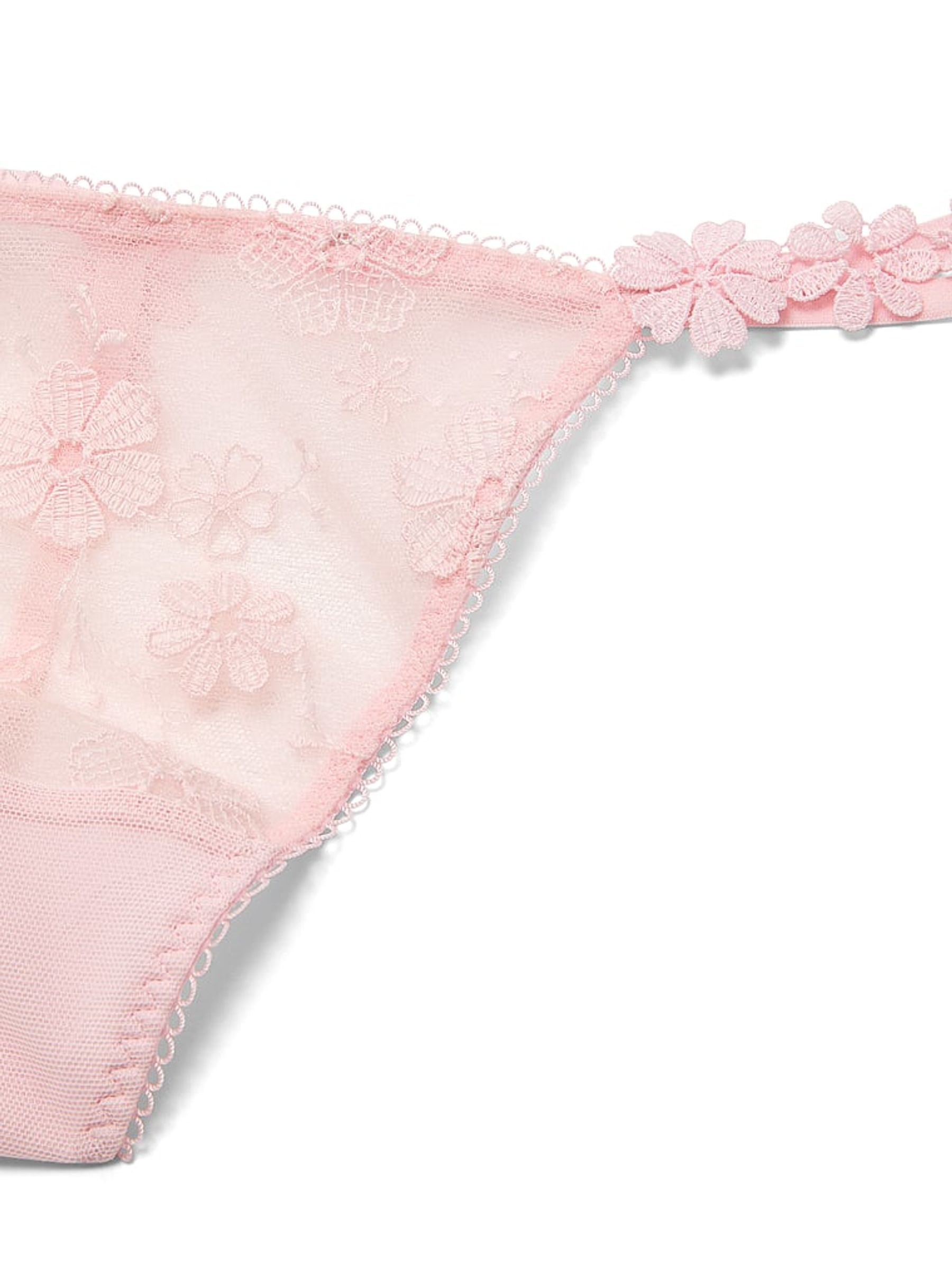 Angel Pink G-String Blossom Embroidery Knickers - Image 3 of 3