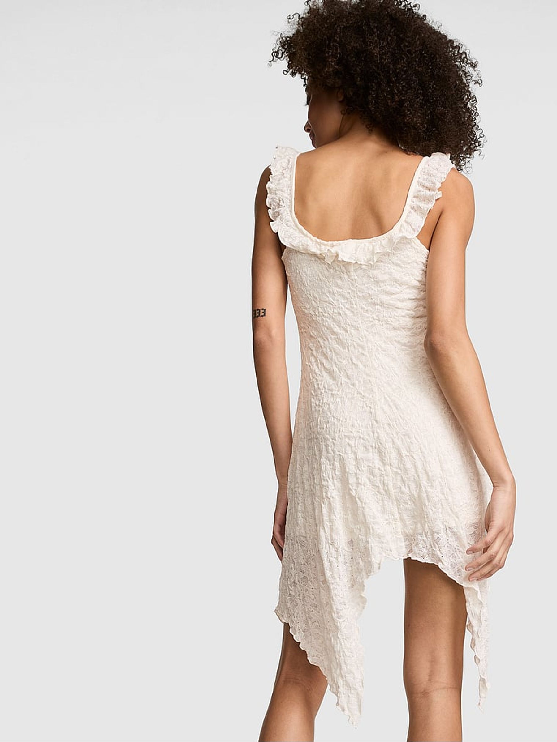 Winter White Handkerchief Hem Dress - Image 3 of 3