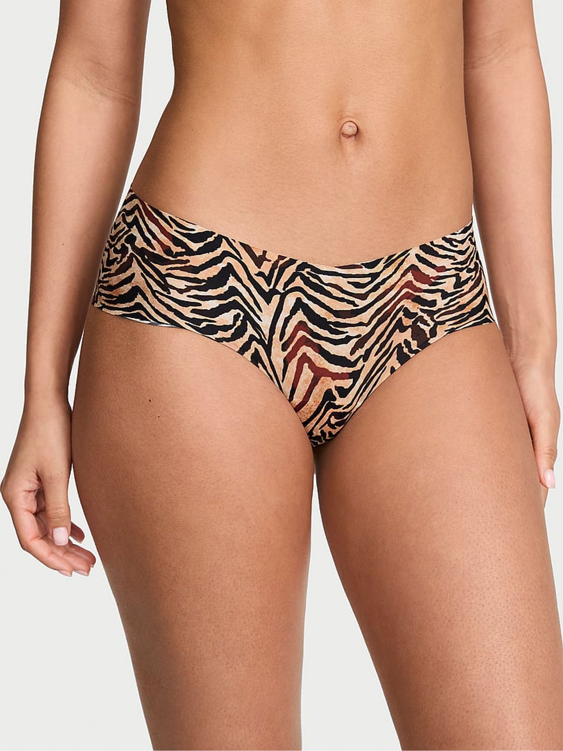 Brown Tiger Stripe Cheeky Knickers - Image 1 of 2
