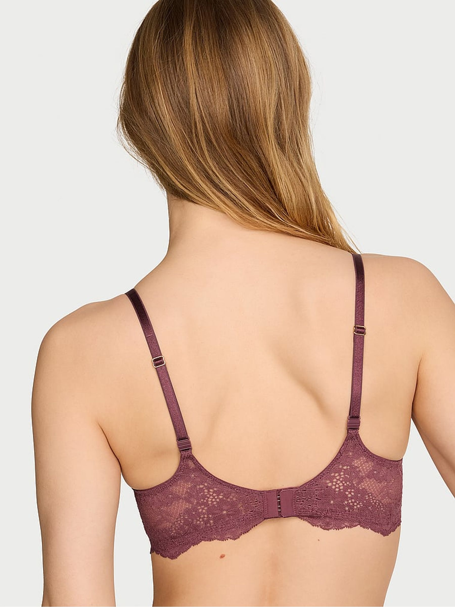 Morning Rose Pink Lightly Lined Demi Lace Bra - Image 3 of 3