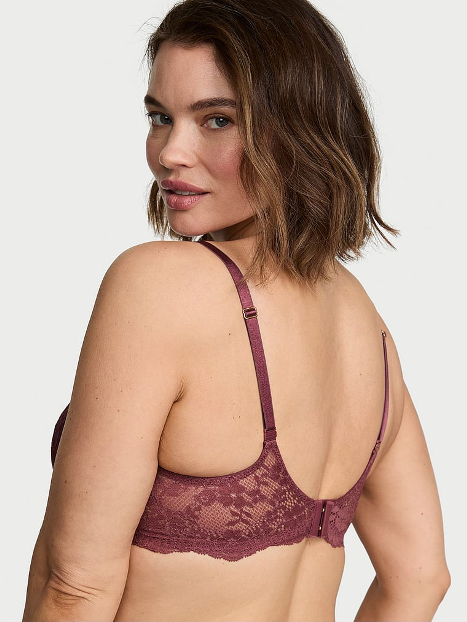 Morning Rose Pink Push Up Lace Bra - Image 2 of 3 Morning Rose Pink Push Up Lace Bra - Image 2 of 3