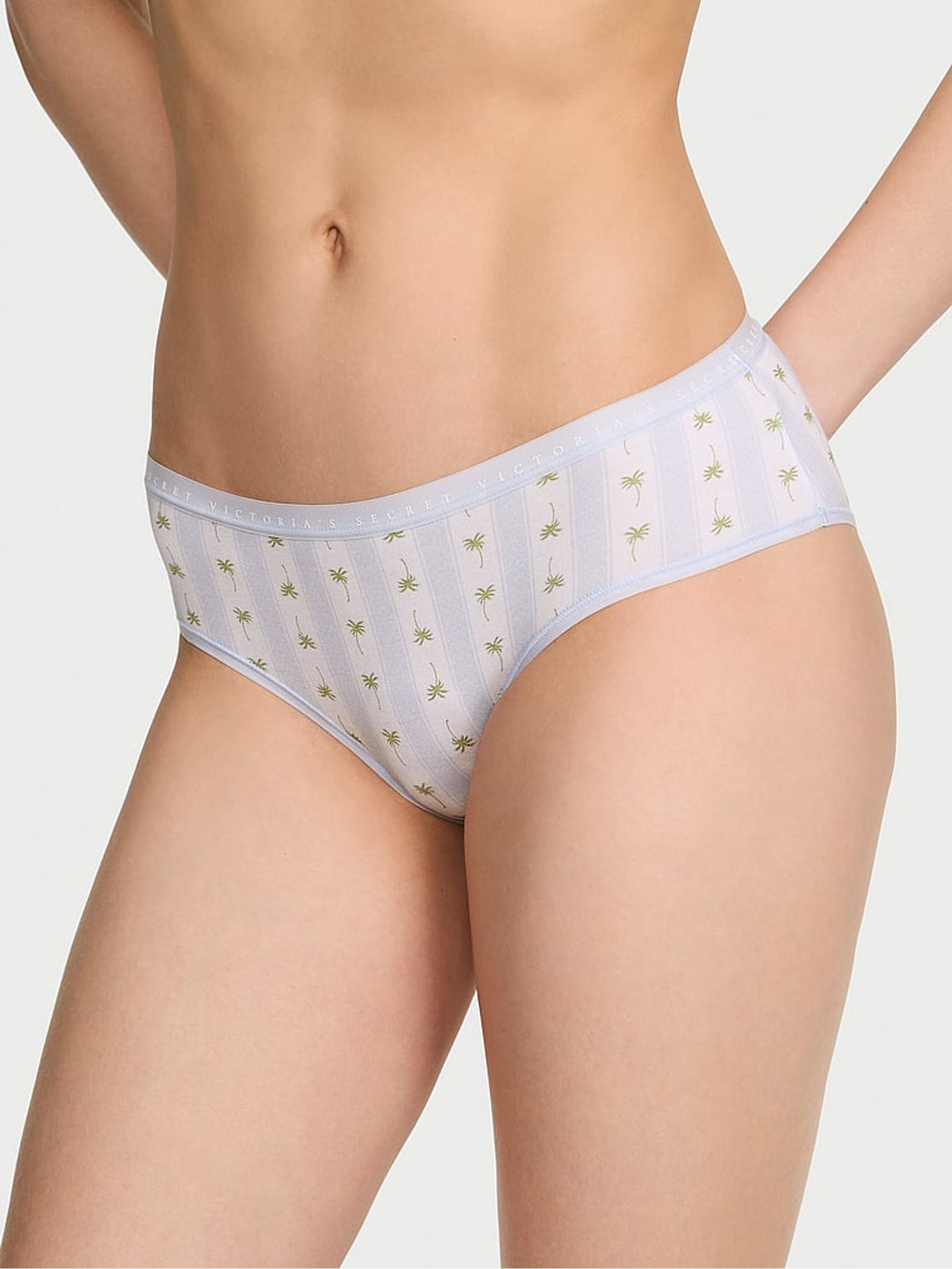 Blue Palm Stripe Hipster Knickers - Image 1 of 2