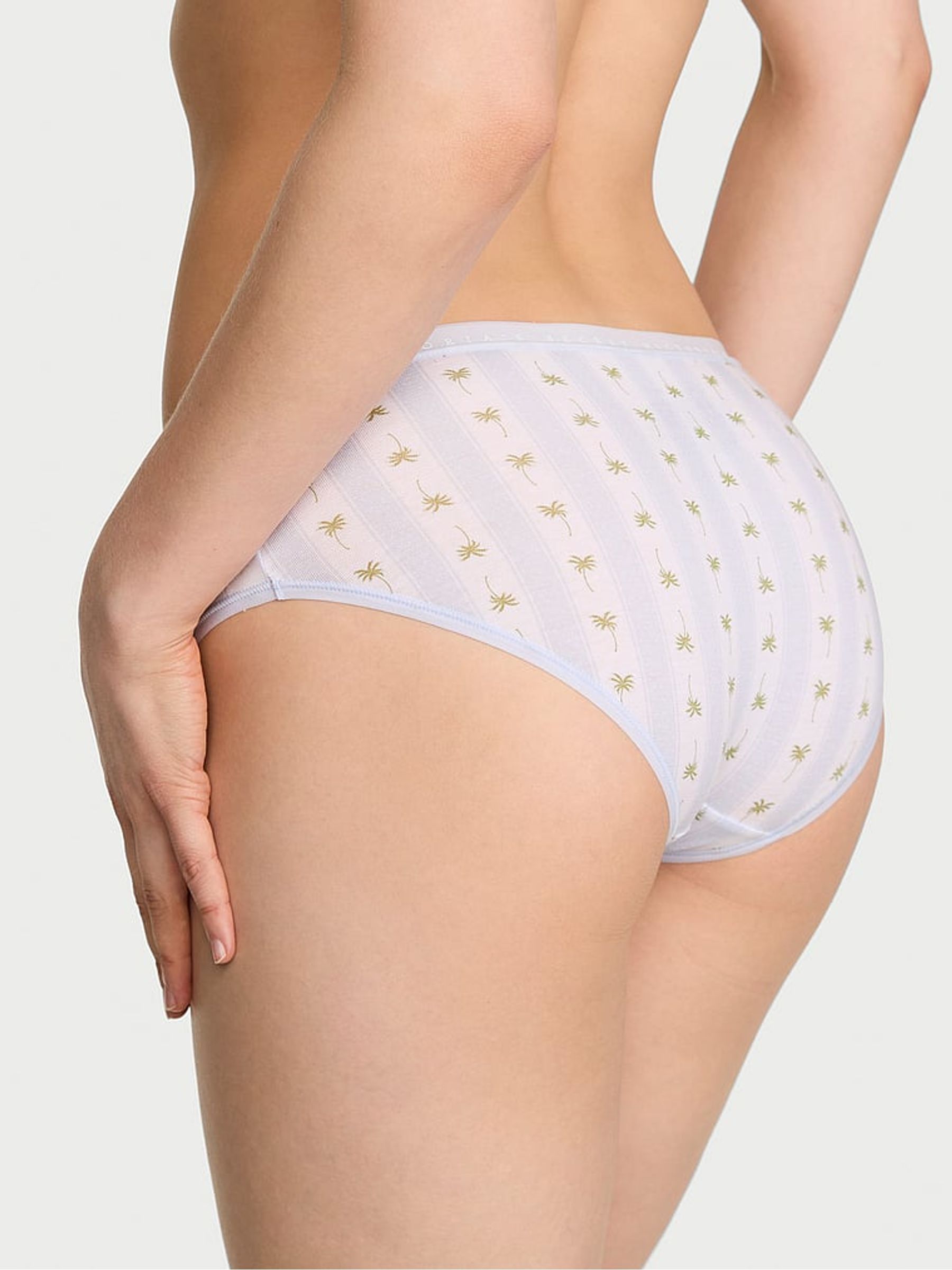 Blue Palm Stripe Hipster Knickers - Image 2 of 2