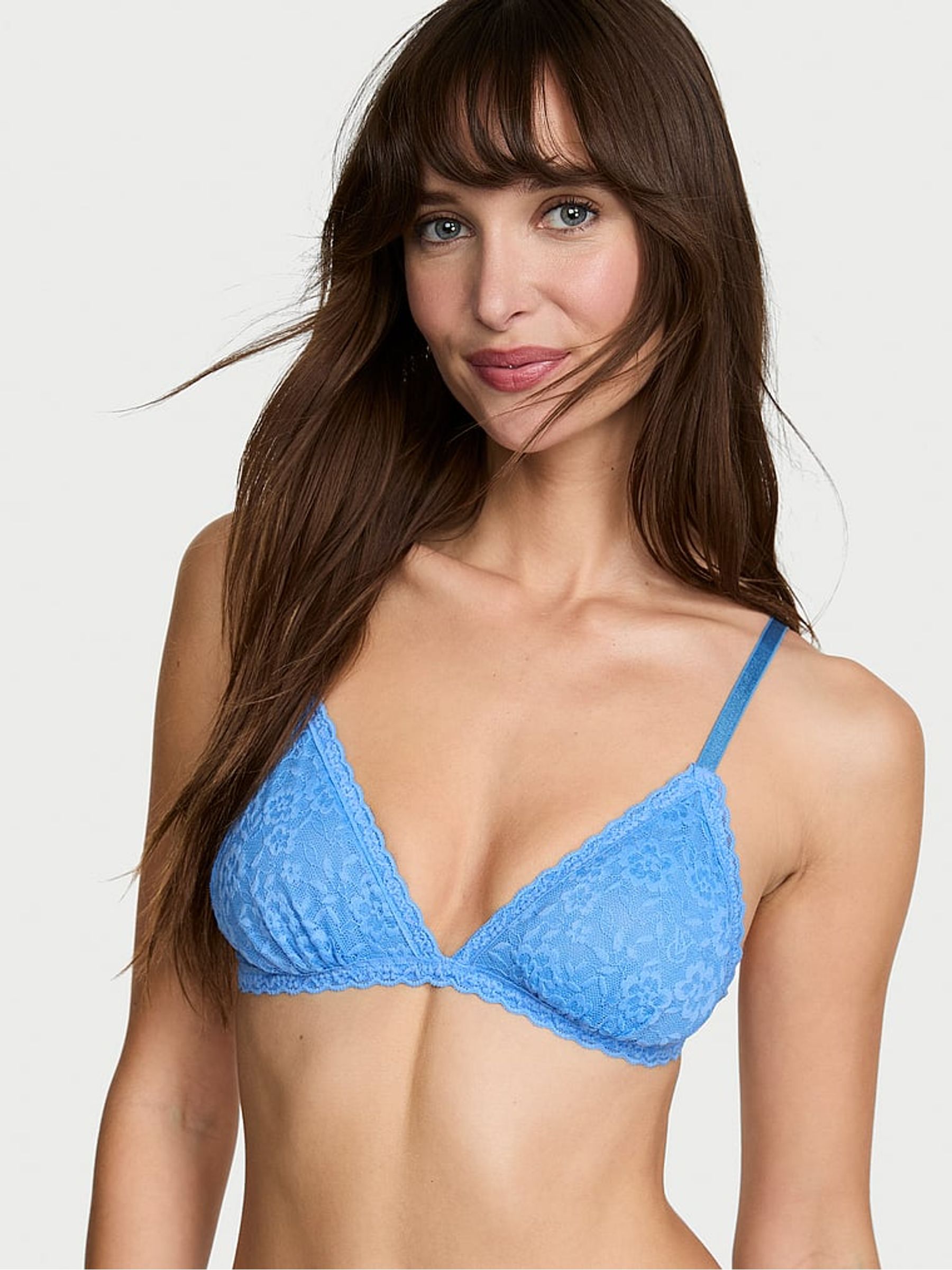 Blue Jasper Lace Triangle Bralette - Image 2 of 3