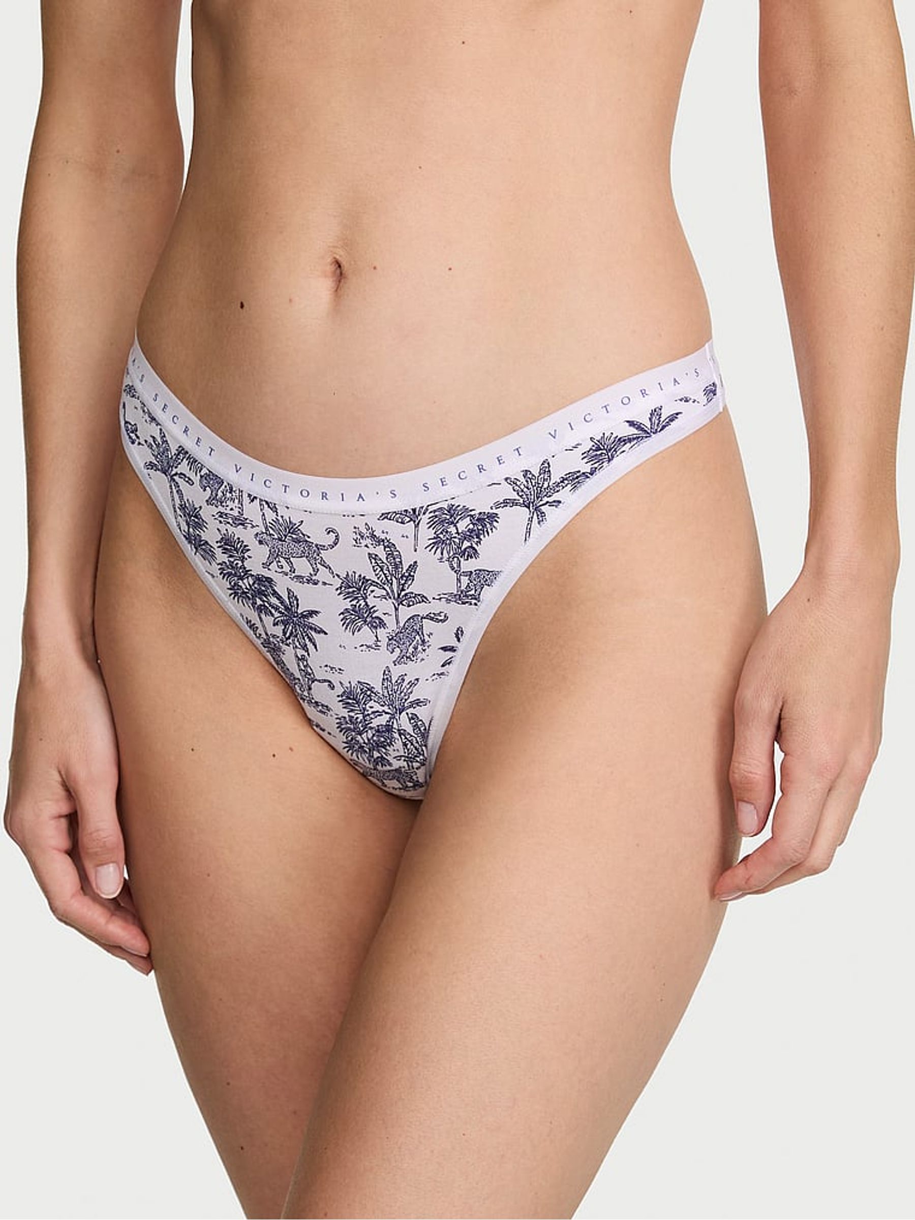 White Jungle Thong Knickers - Image 1 of 2