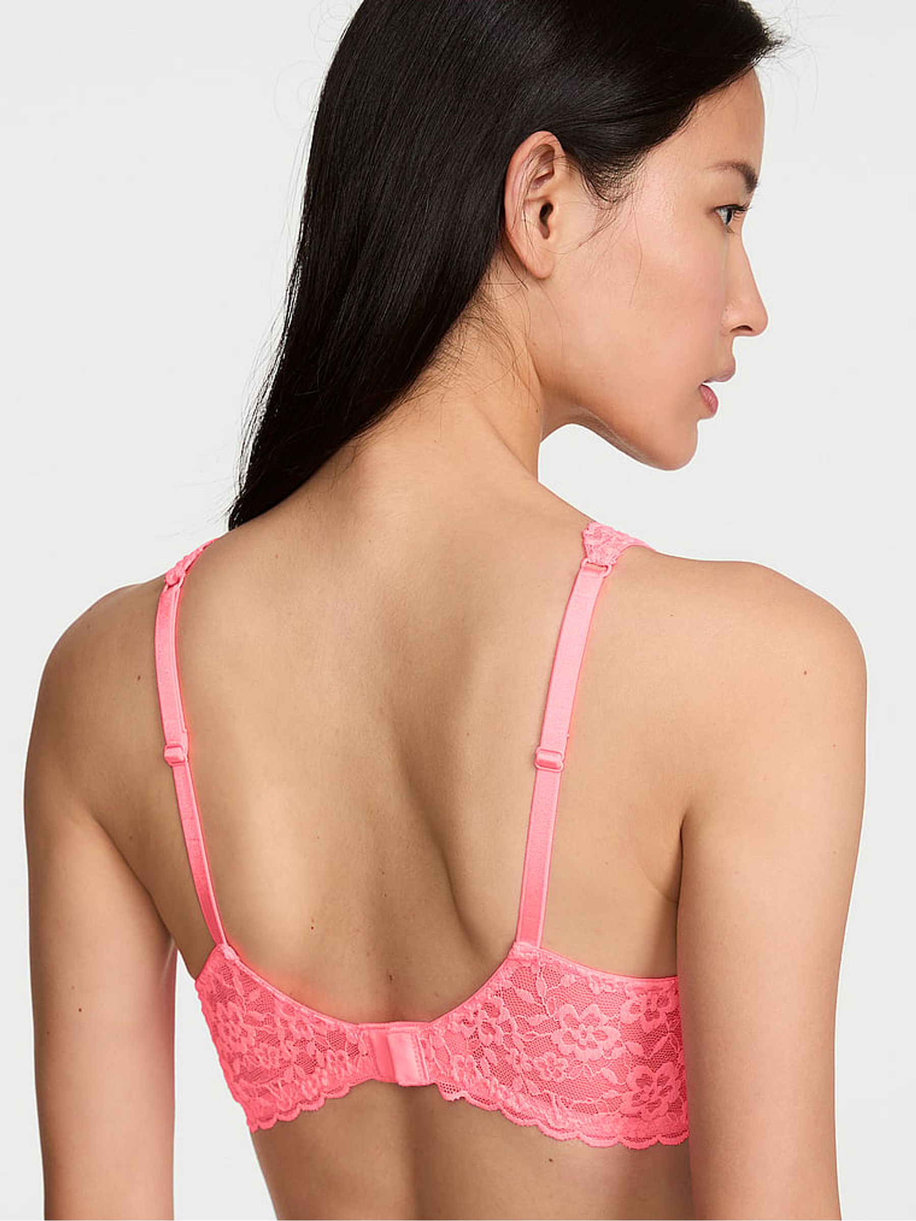 Pink Highlighter Unlined Balcony Lace Bra - Image 2 of 2