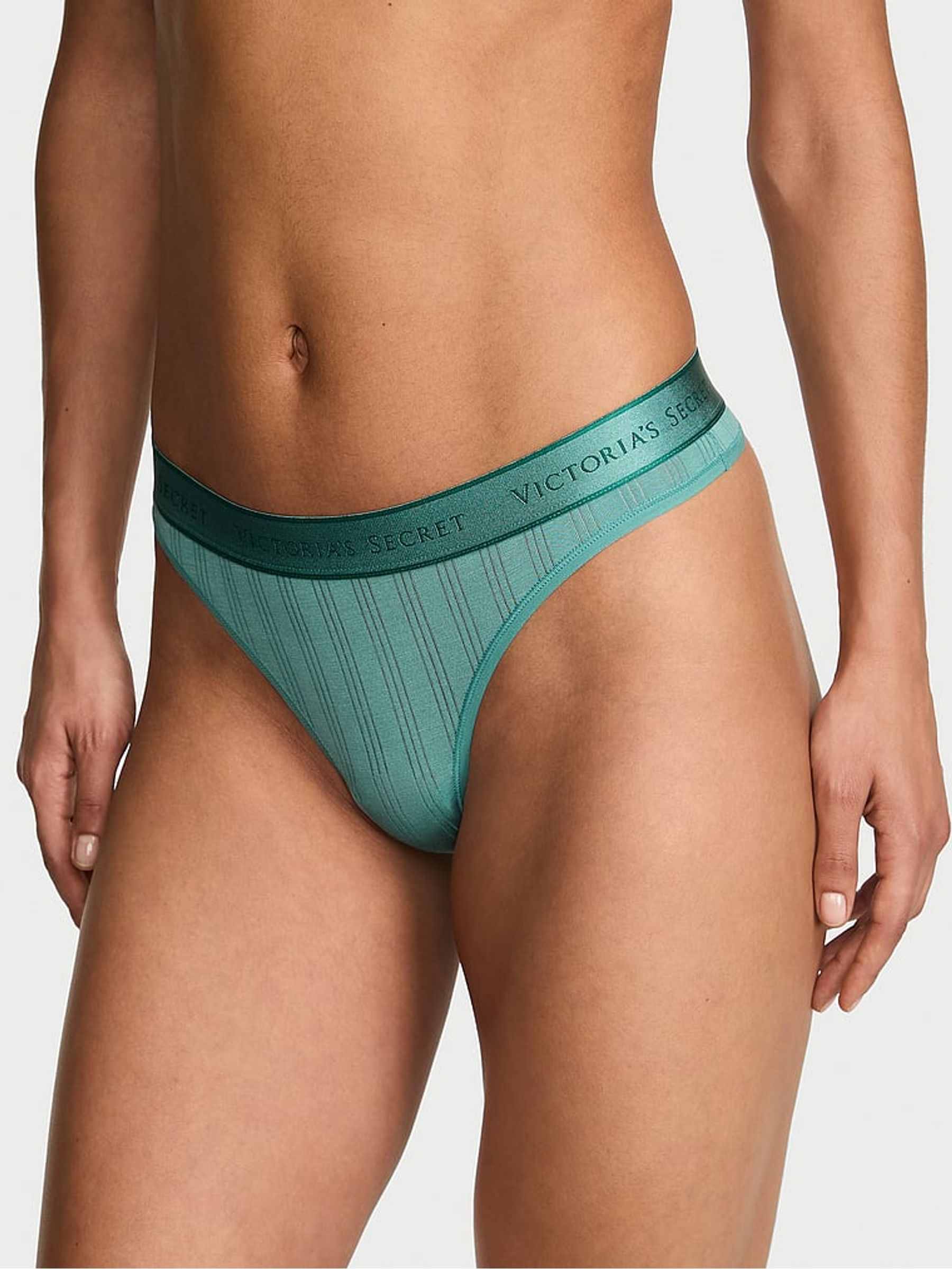 Gentle Green Thong Modal Logo Knickers - Image 1 of 2