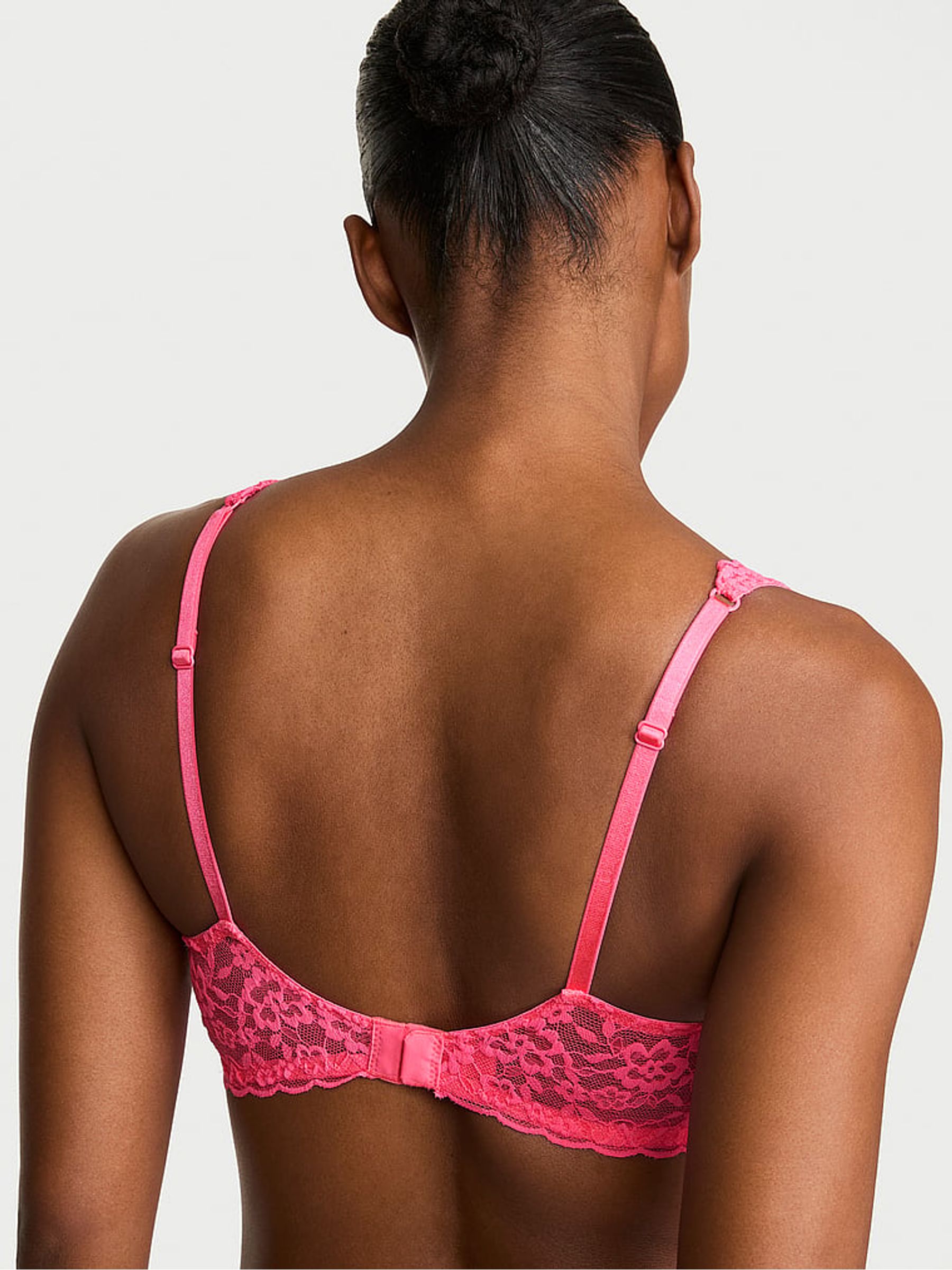 Bombshell Pink Unlined Balcony Lace Bra - Image 2 of 2