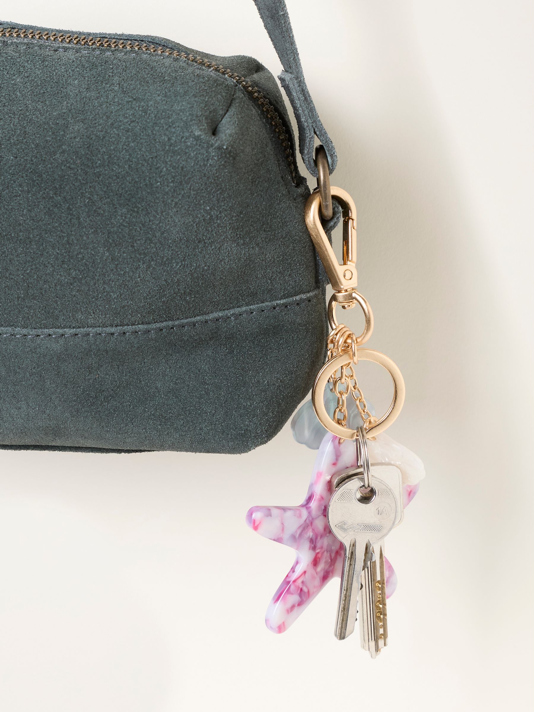 Purple Starfish Resin Bag Charm Keyring - Image 3 of 3