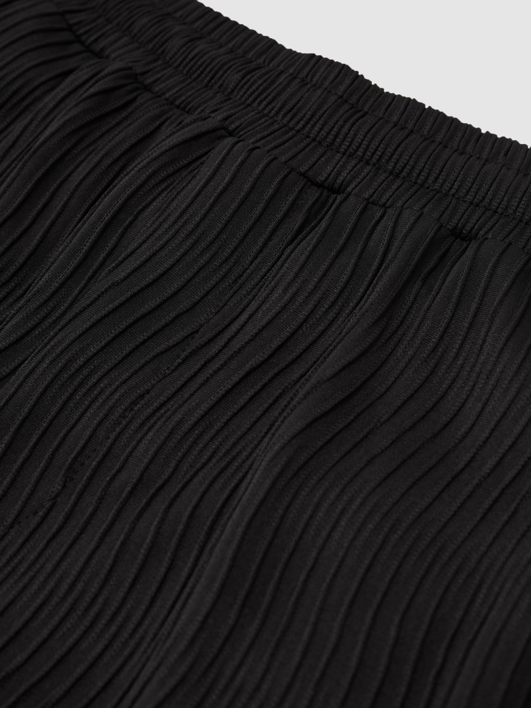 Wave Jacquard Drawstring Trouser in Black - image 3