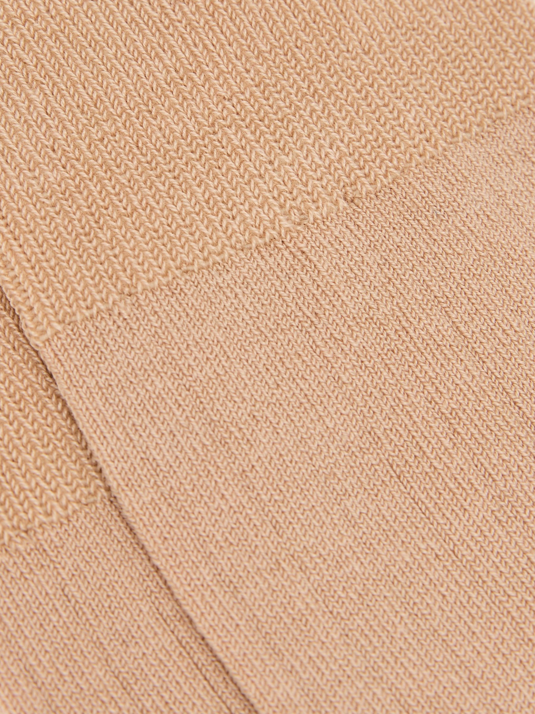 Cotton-Blend Ribbed Socks in Sand - image 1