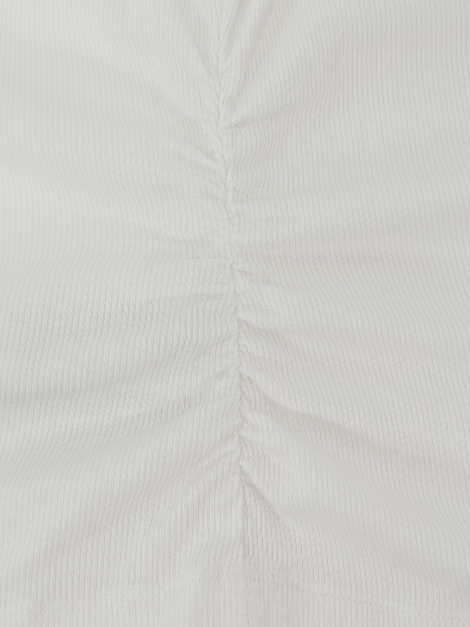 Stretch-Cotton High-Neck Vest in White - image 5