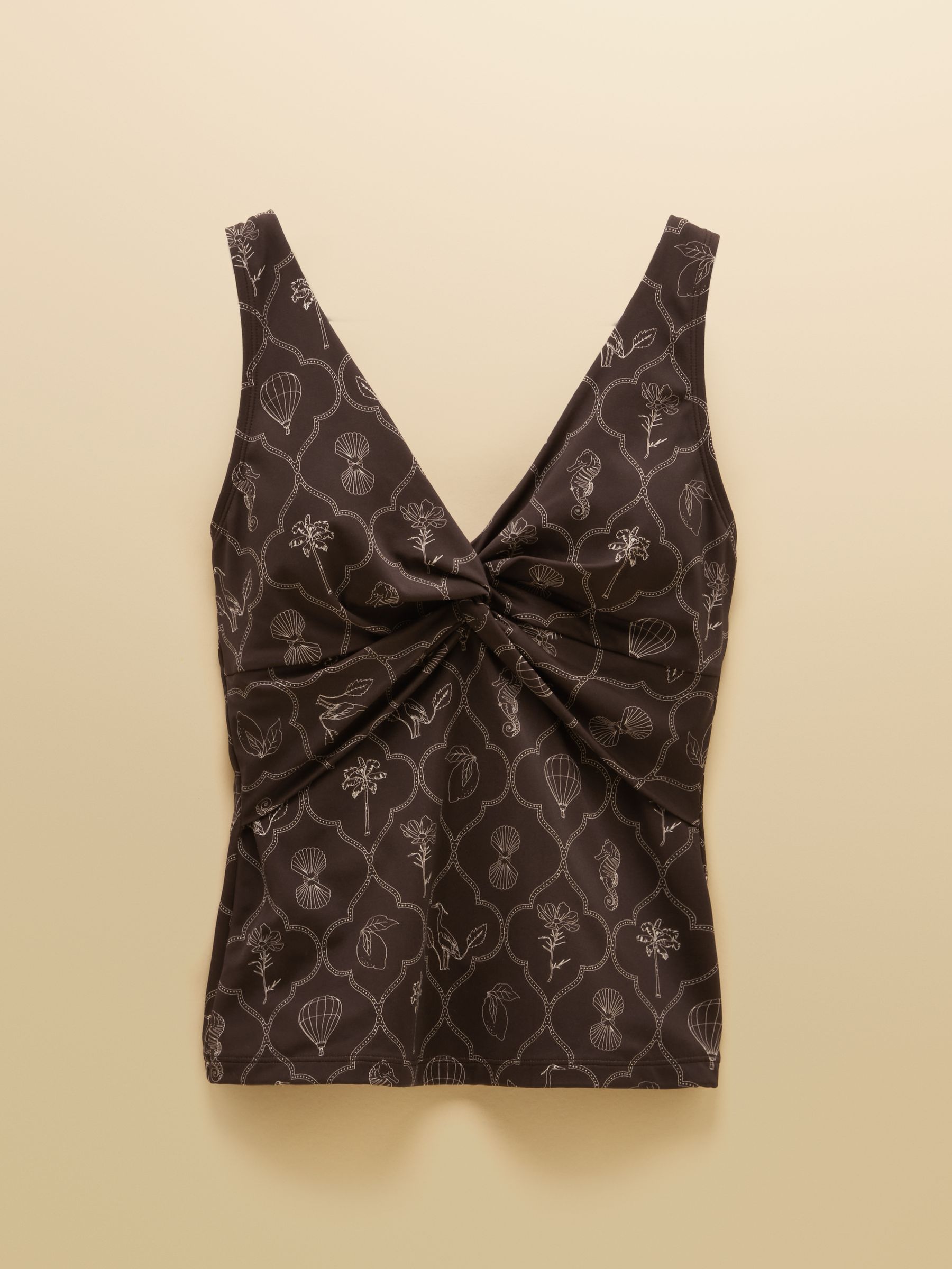 Knot Front Brown Tankini Top - Image 7 of 7