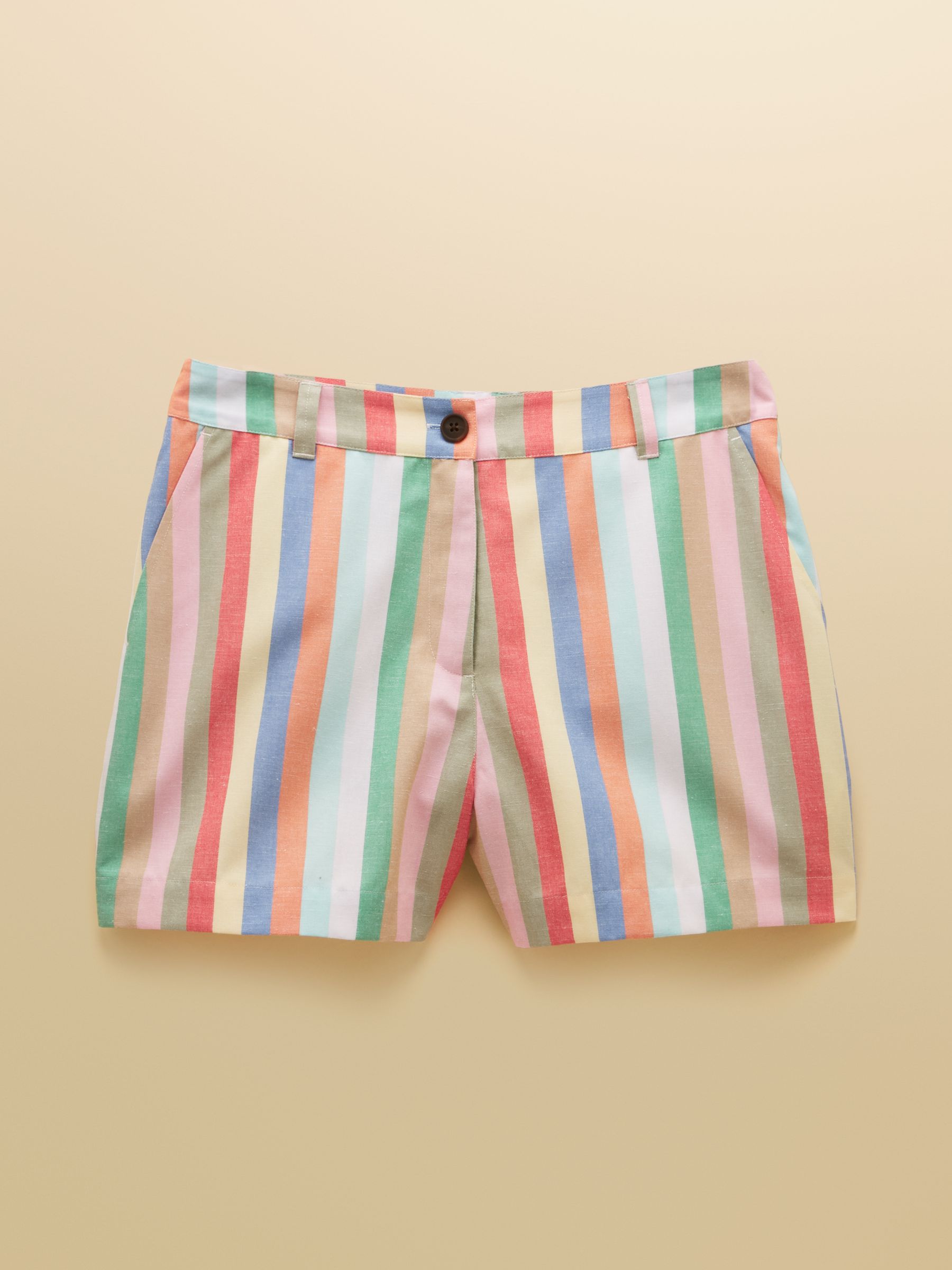 Multi Stripe Buttoned Tailored Short - Image 7 of 7 Multi Stripe Buttoned Tailored Short - Image 7 of 7