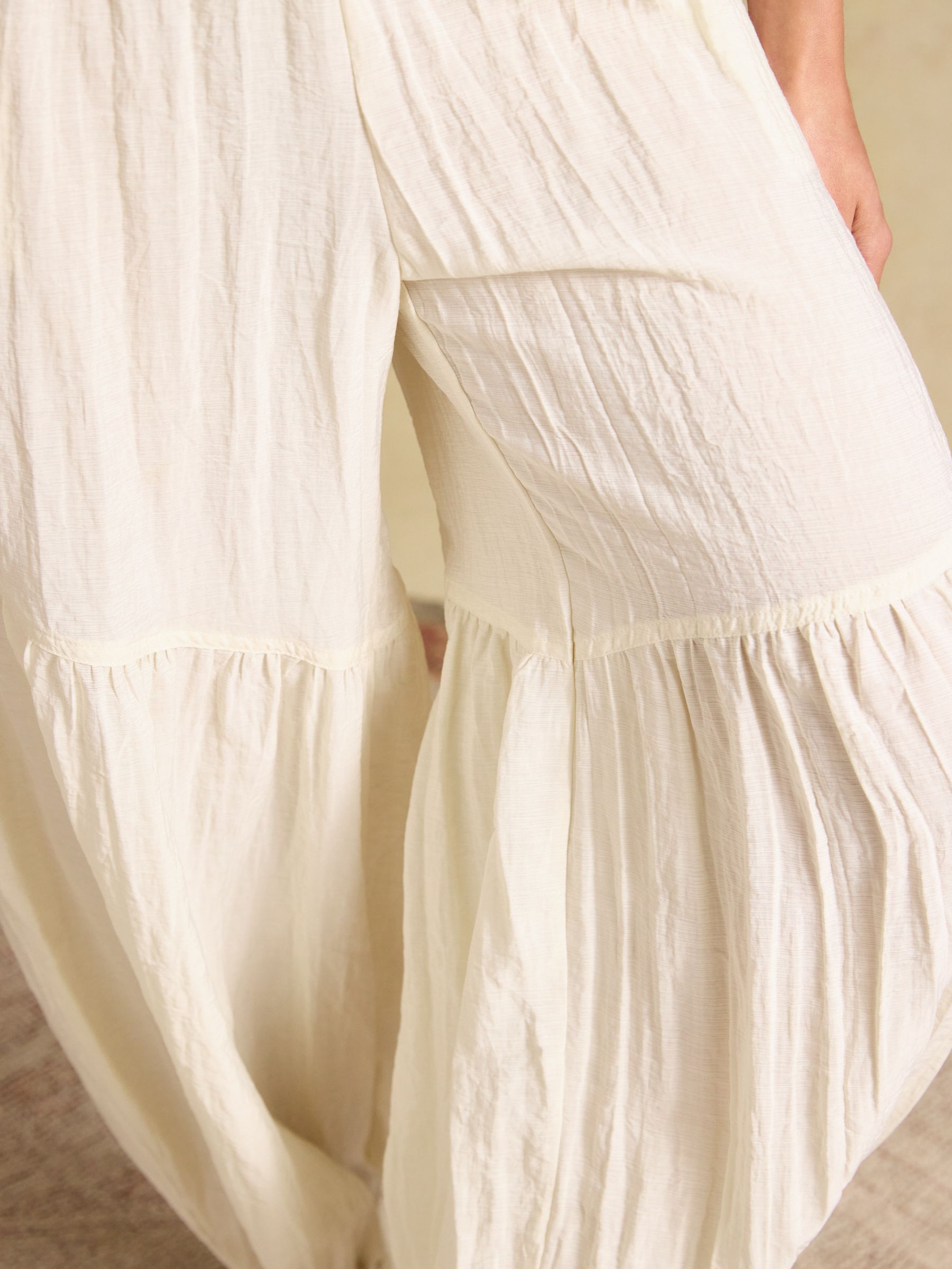 Cream Pantaloon Trouser With Elasticated Waist - Image 2 of 4