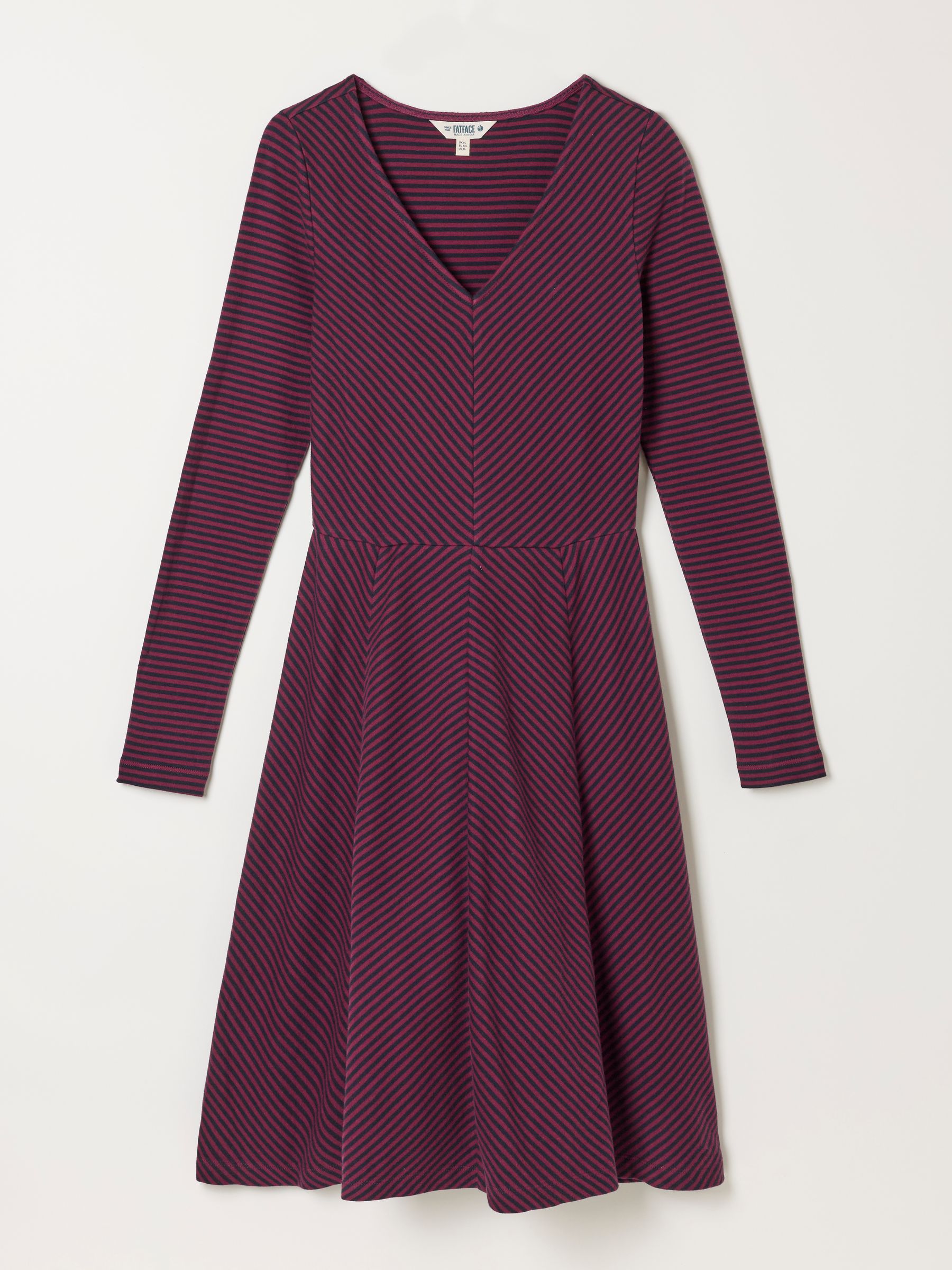 Polly Purple Stripe Jersey Dress - Image 6 of 6