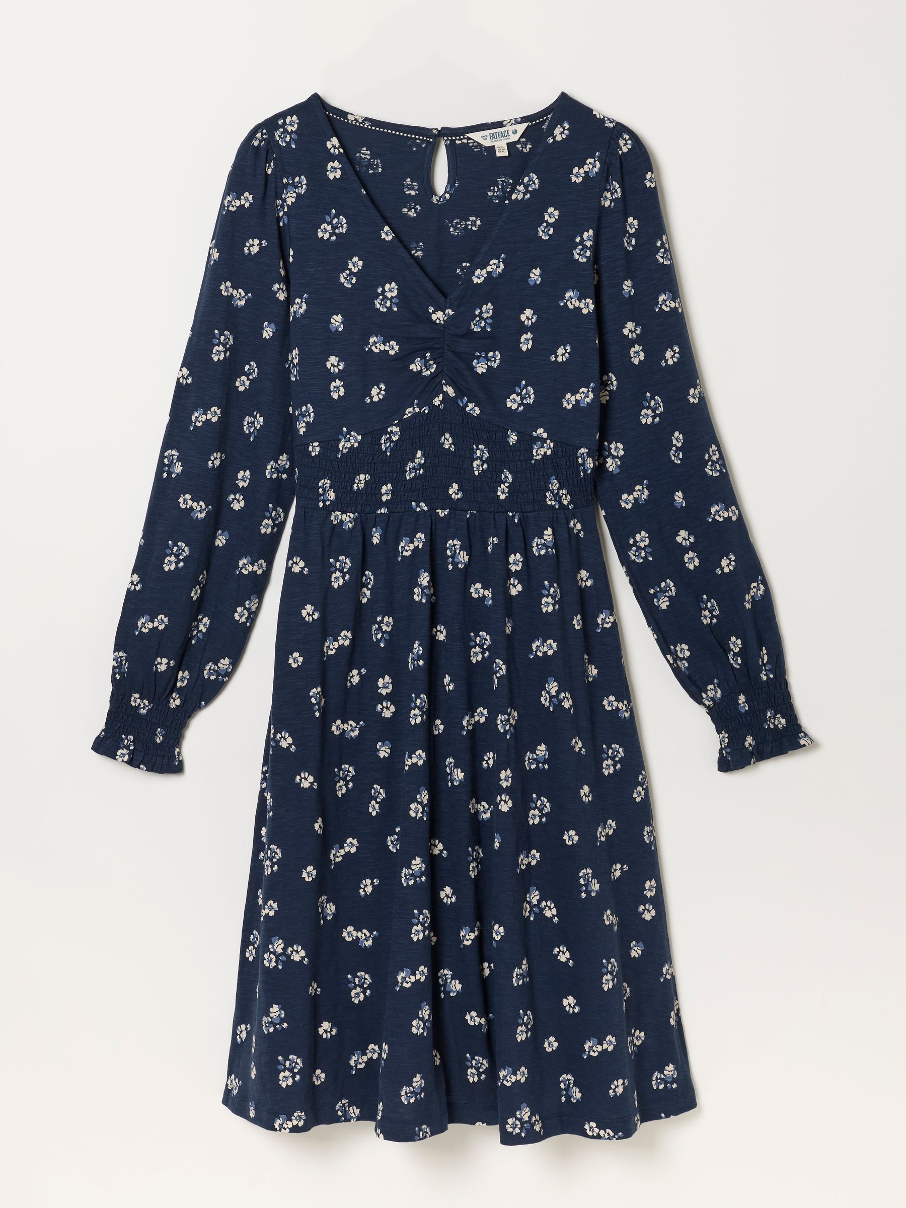 Sophie Navy Ditsy Floral Jersey Dress - Image 6 of 6 Sophie Navy Ditsy Floral Jersey Dress - Image 6 of 6