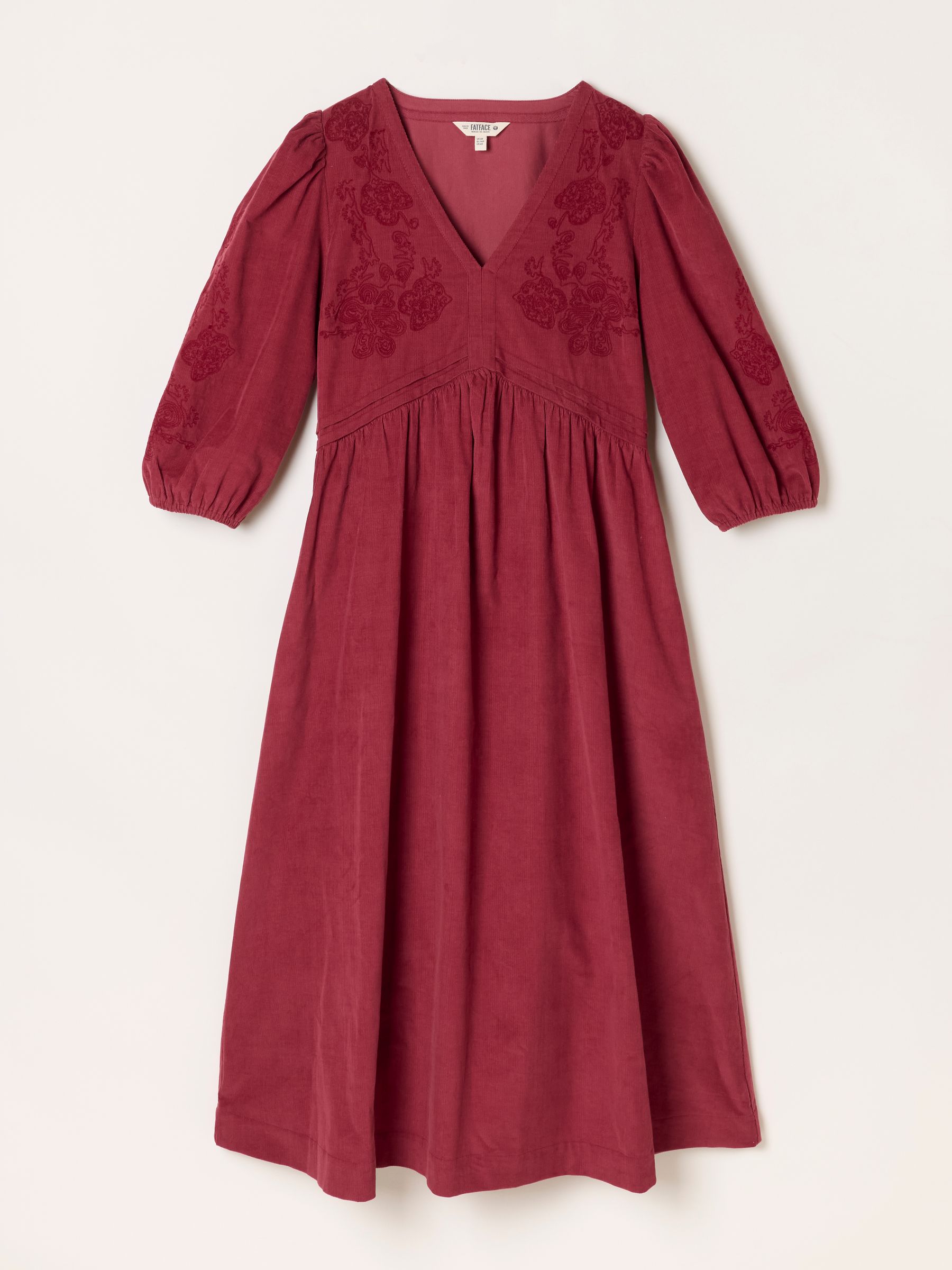 Connie Rust Brown Embroidered Cord Midi Dress - Image 5 of 5 Connie Rust Brown Embroidered Cord Midi Dress - Image 5 of 5