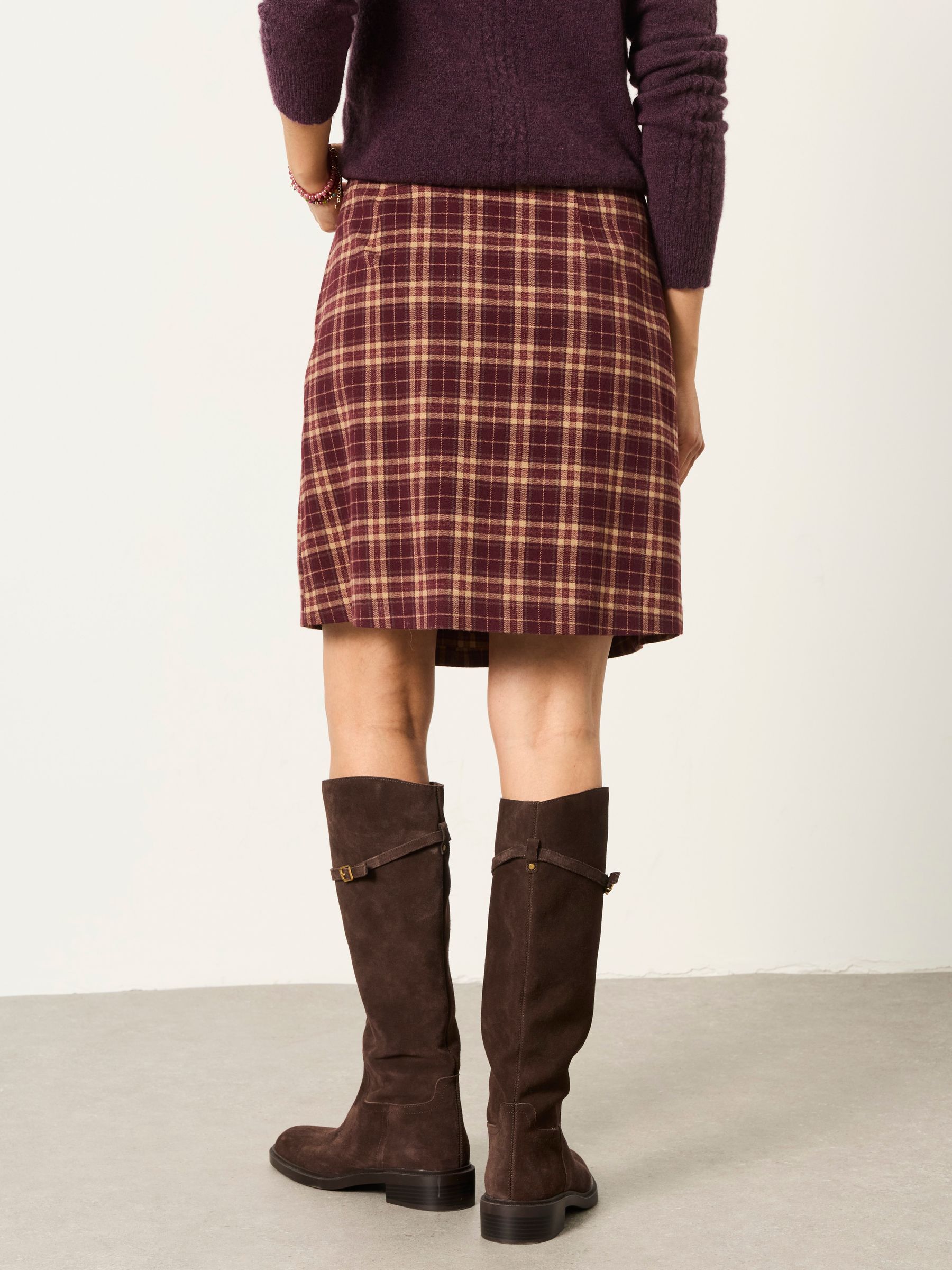 Elissa Dark Purple Kilt Skirt - Image 2 of 6