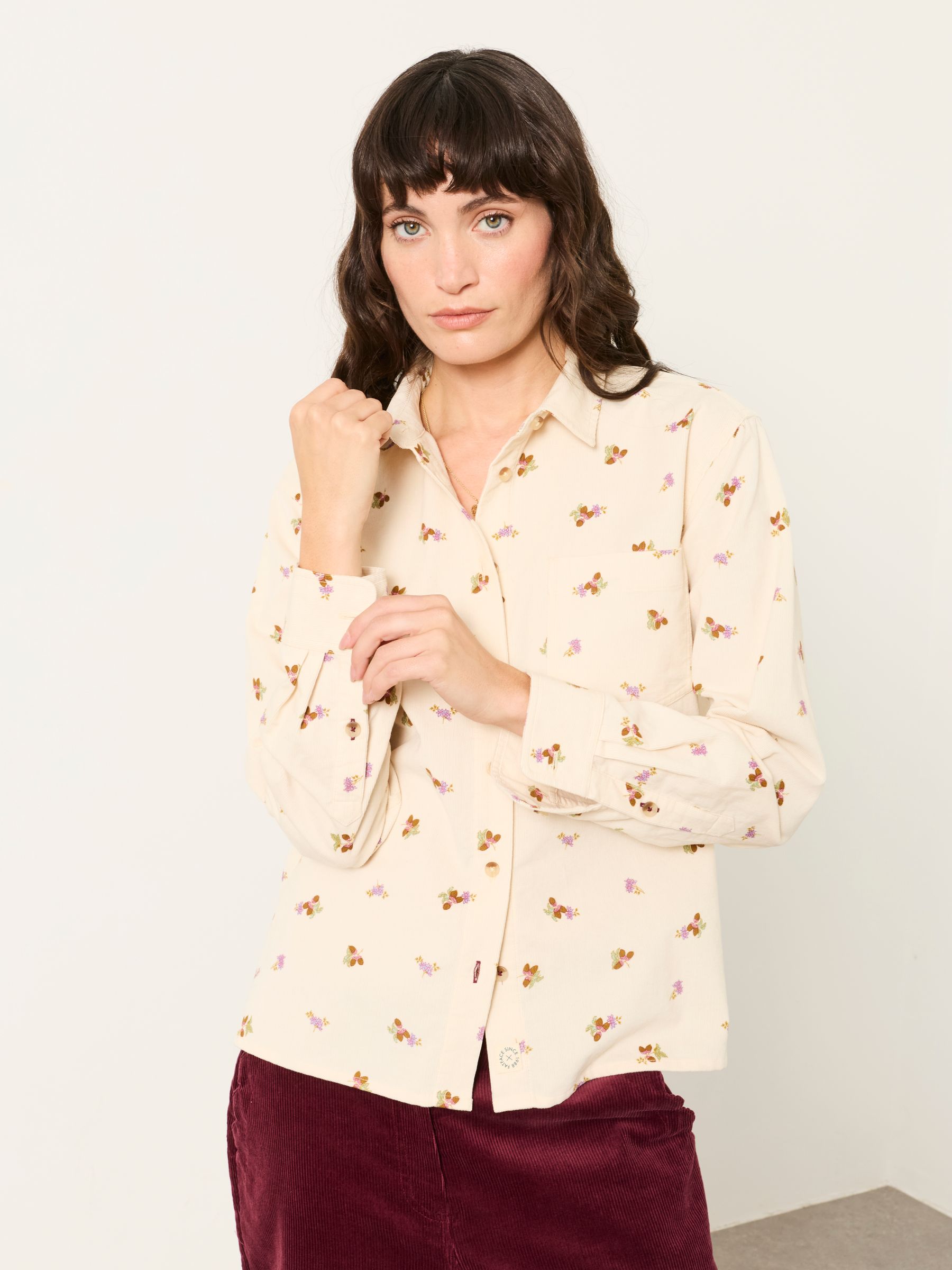 Beck Ivory Acorn Cord Shirt - Image 1 of 7