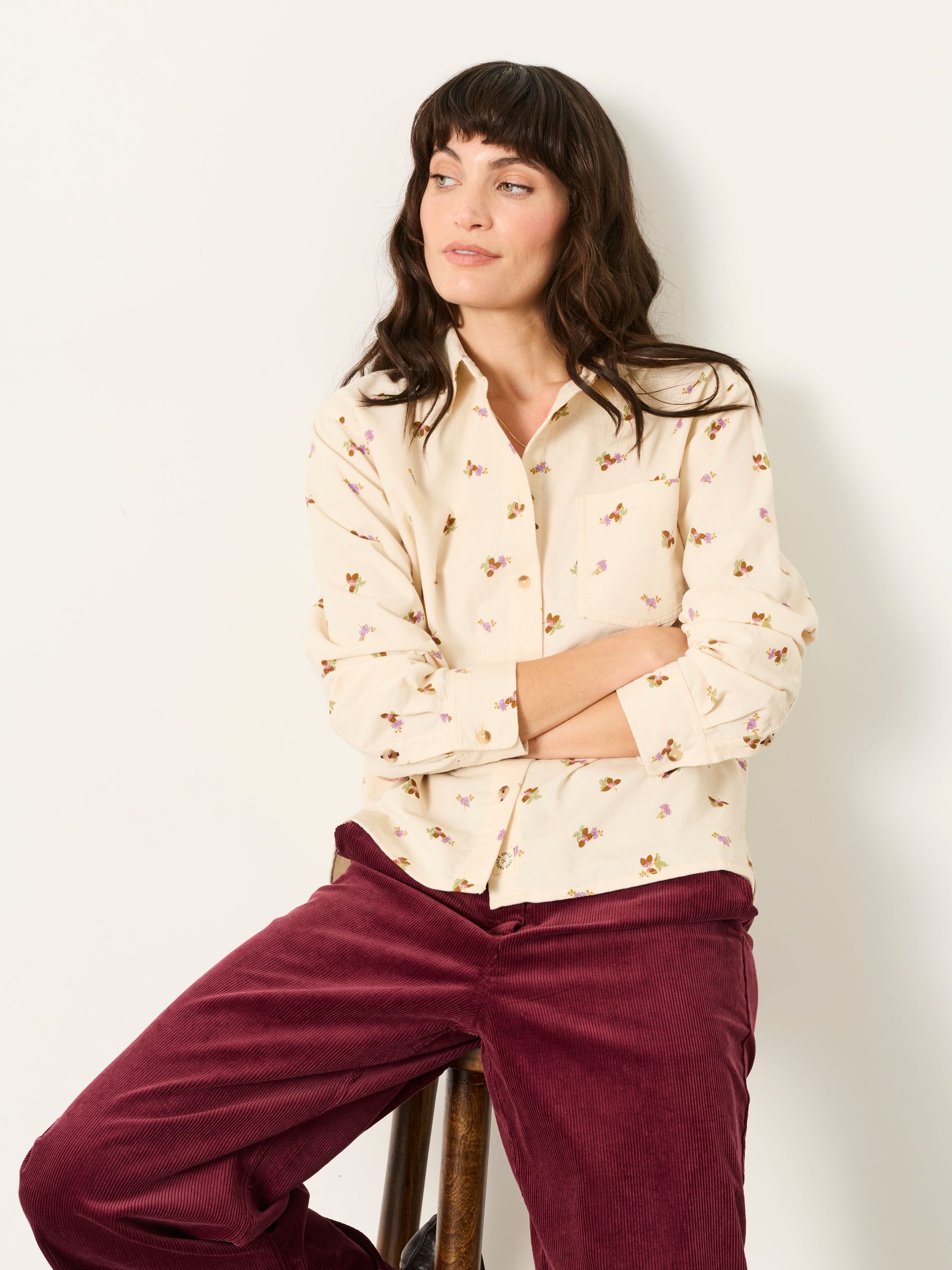 Beck Ivory Acorn Cord Shirt - Image 6 of 7