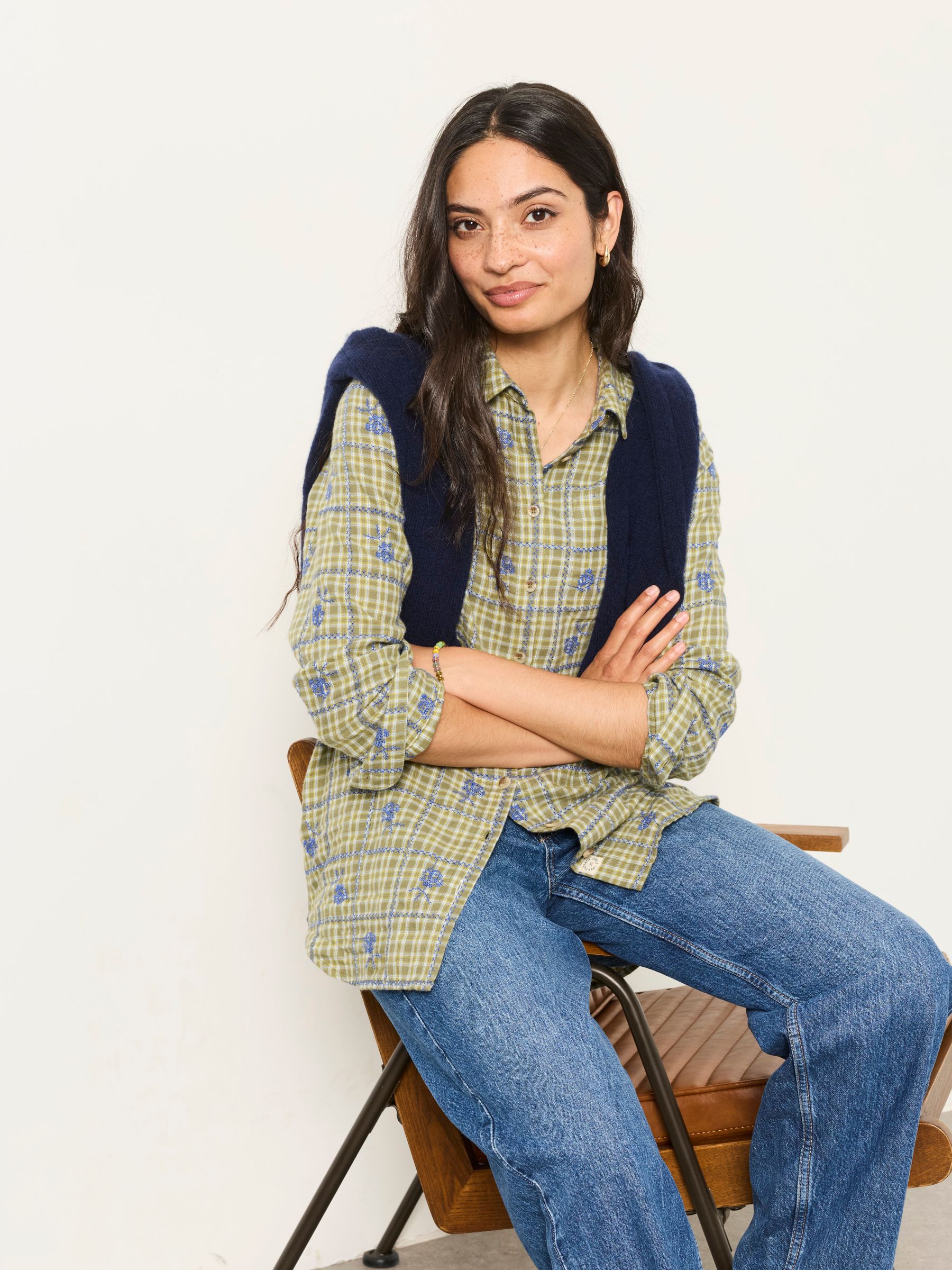 Olivia Green Embroidered Shirt - Image 5 of 6