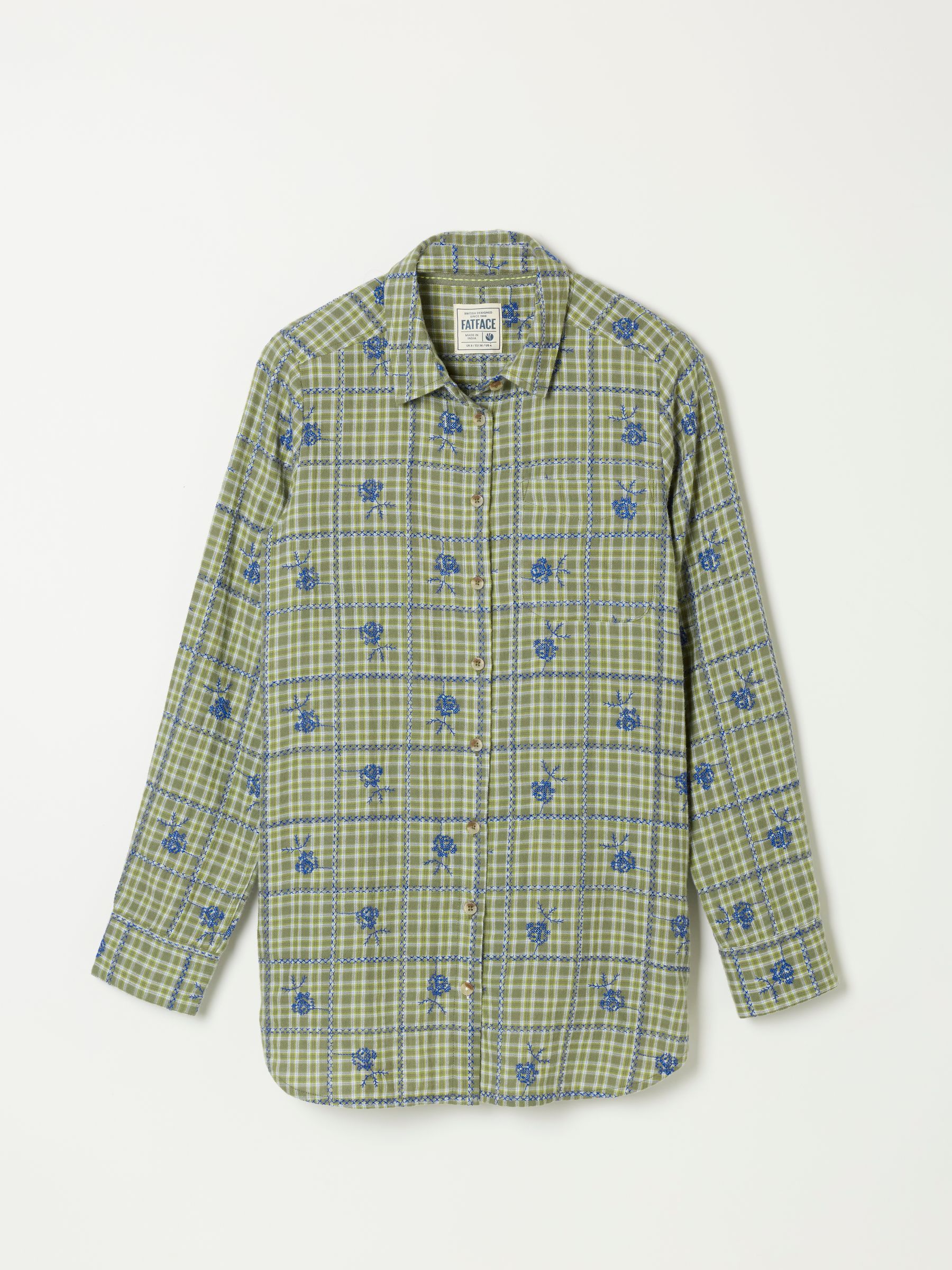 Olivia Green Embroidered Shirt - Image 6 of 6 Olivia Green Embroidered Shirt - Image 6 of 6