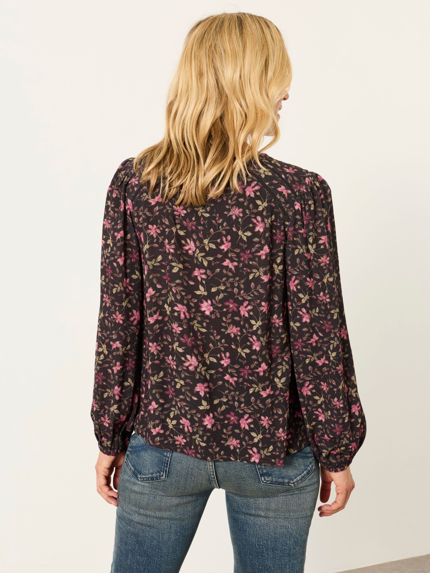 Sofia Brown Winter Floral Embroidered Blouse - Image 2 of 6