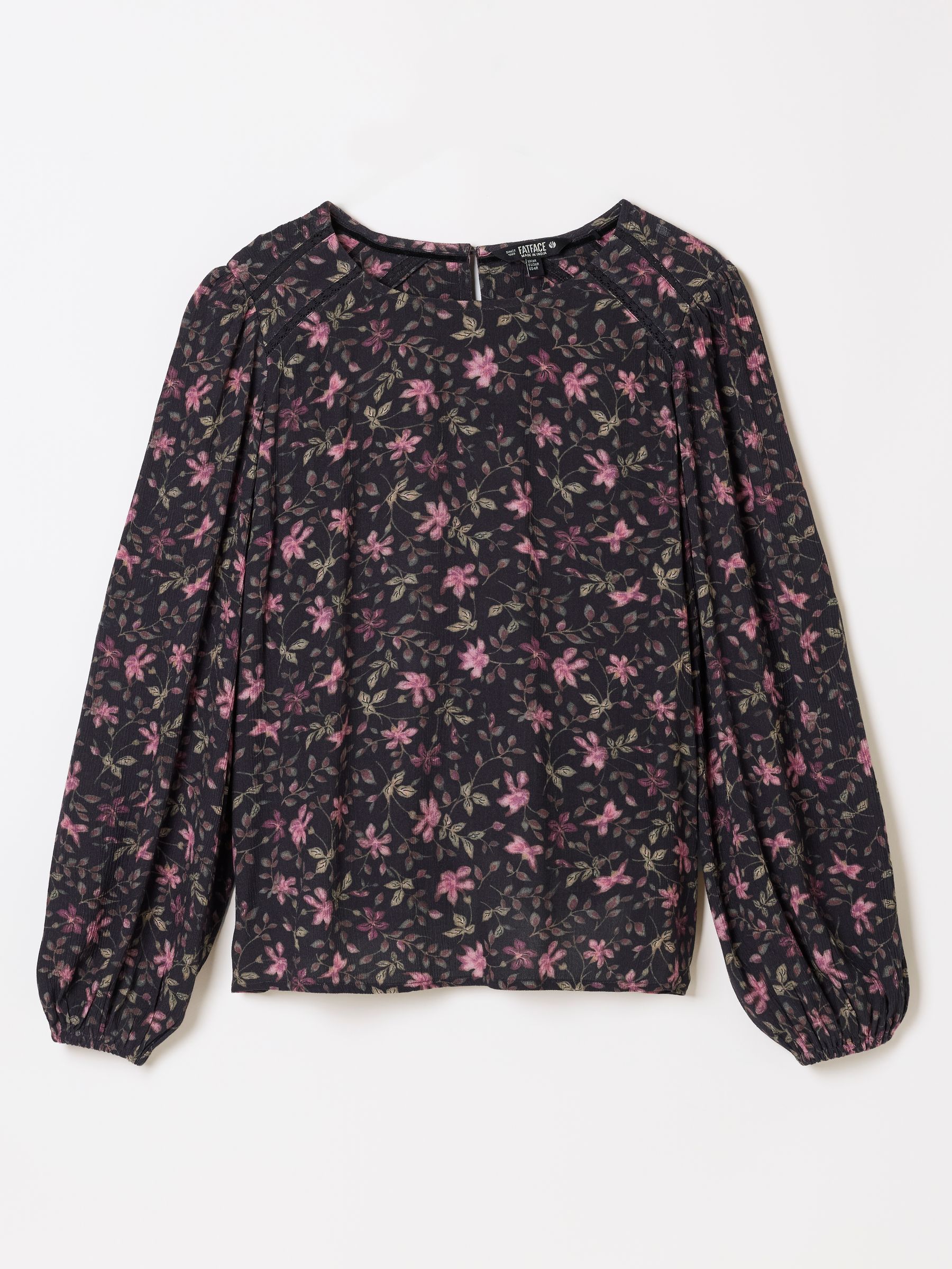 Sofia Brown Winter Floral Embroidered Blouse - Image 6 of 6 Sofia Brown Winter Floral Embroidered Blouse - Image 6 of 6