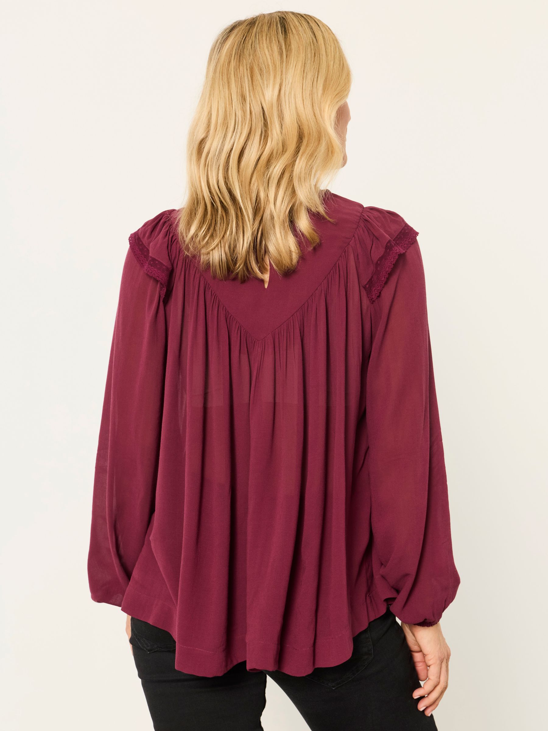 Ginny Dark Purple Blouse - Image 2 of 5