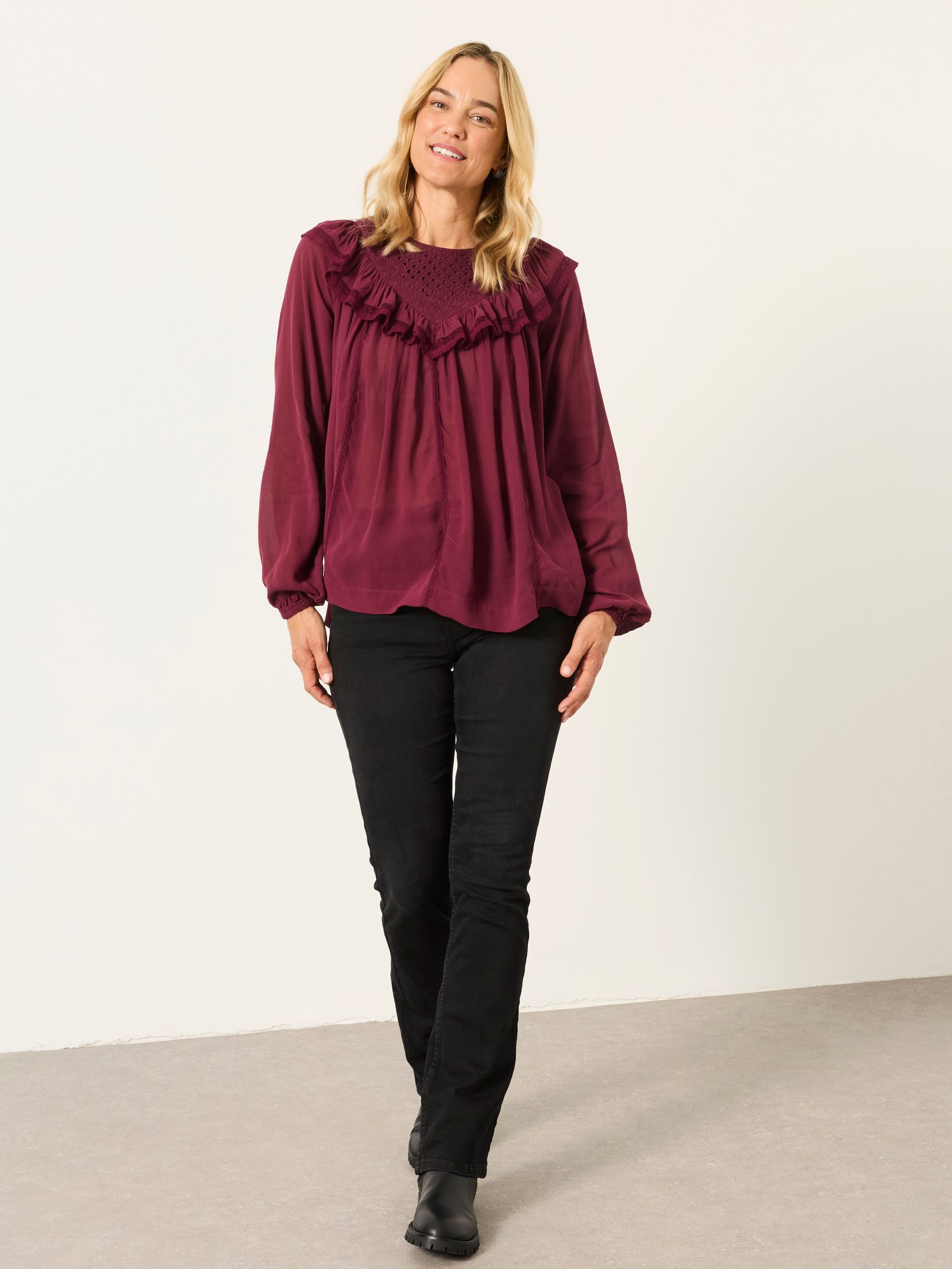 Ginny Dark Purple Blouse - Image 4 of 5