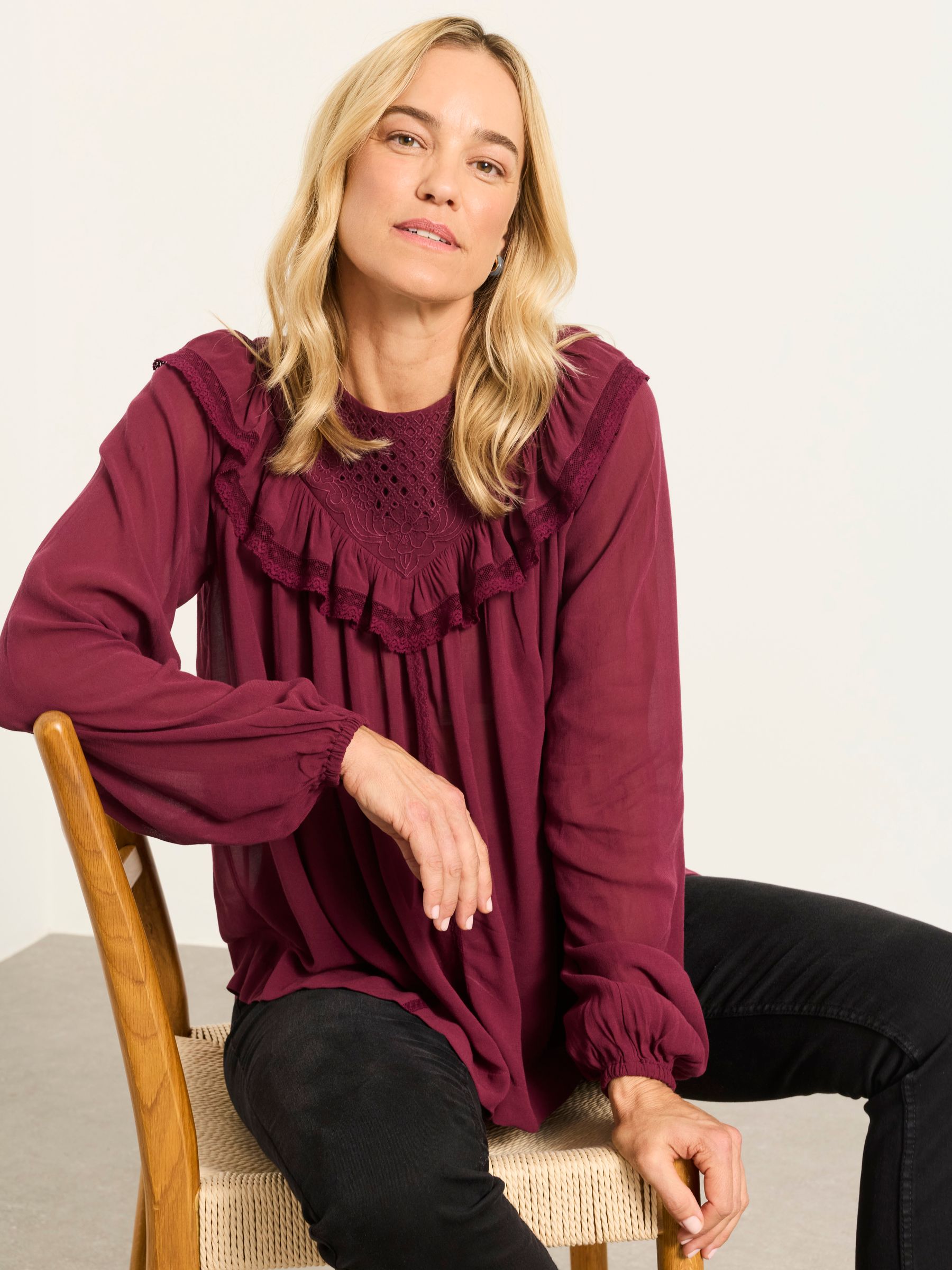 Ginny Dark Purple Blouse - Image 5 of 5
