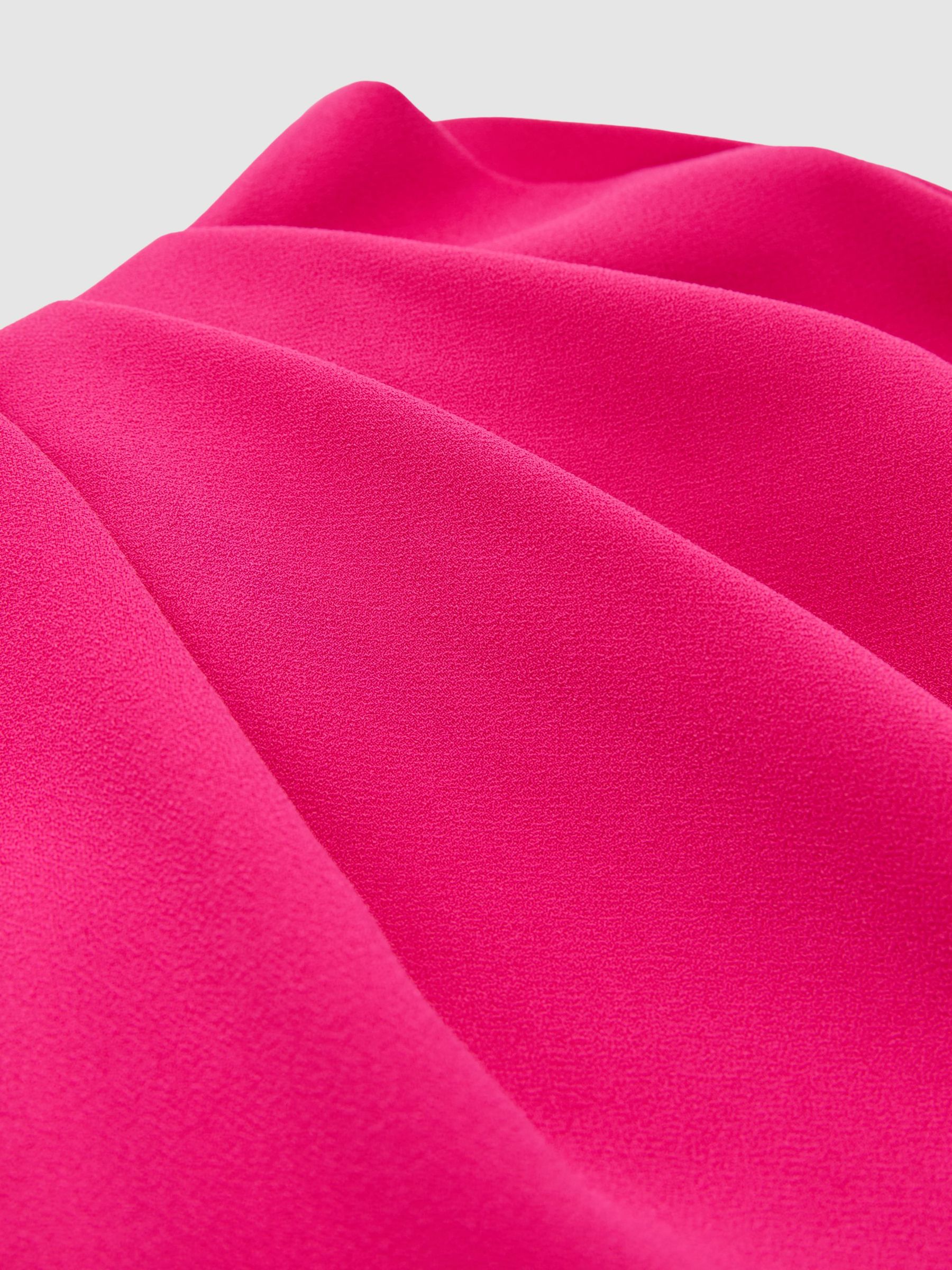 One-Shoulder Draped Mini Dress in Pink - image 3