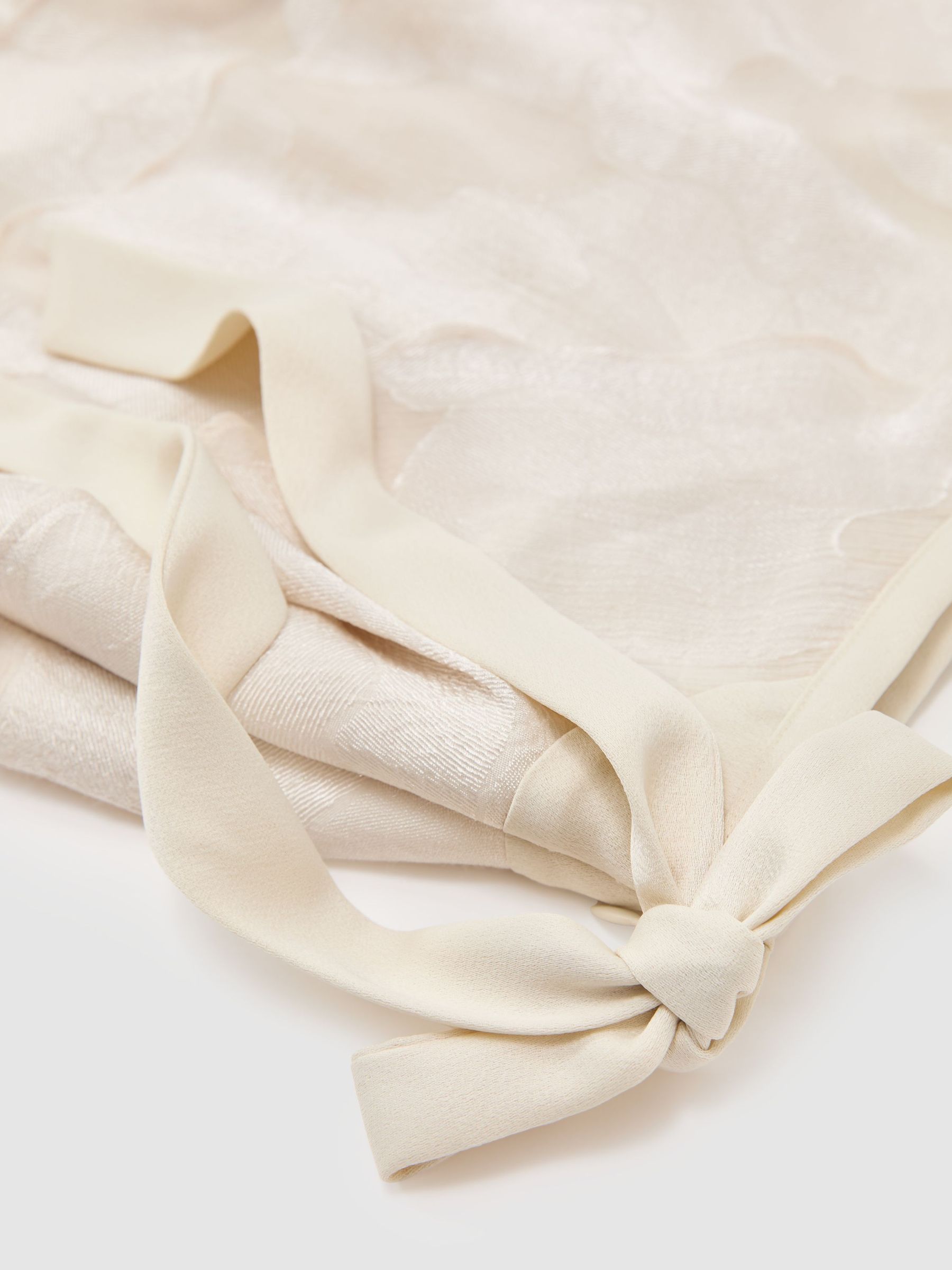 Jacquard Ruffled Mini Skort in Cream - image 4