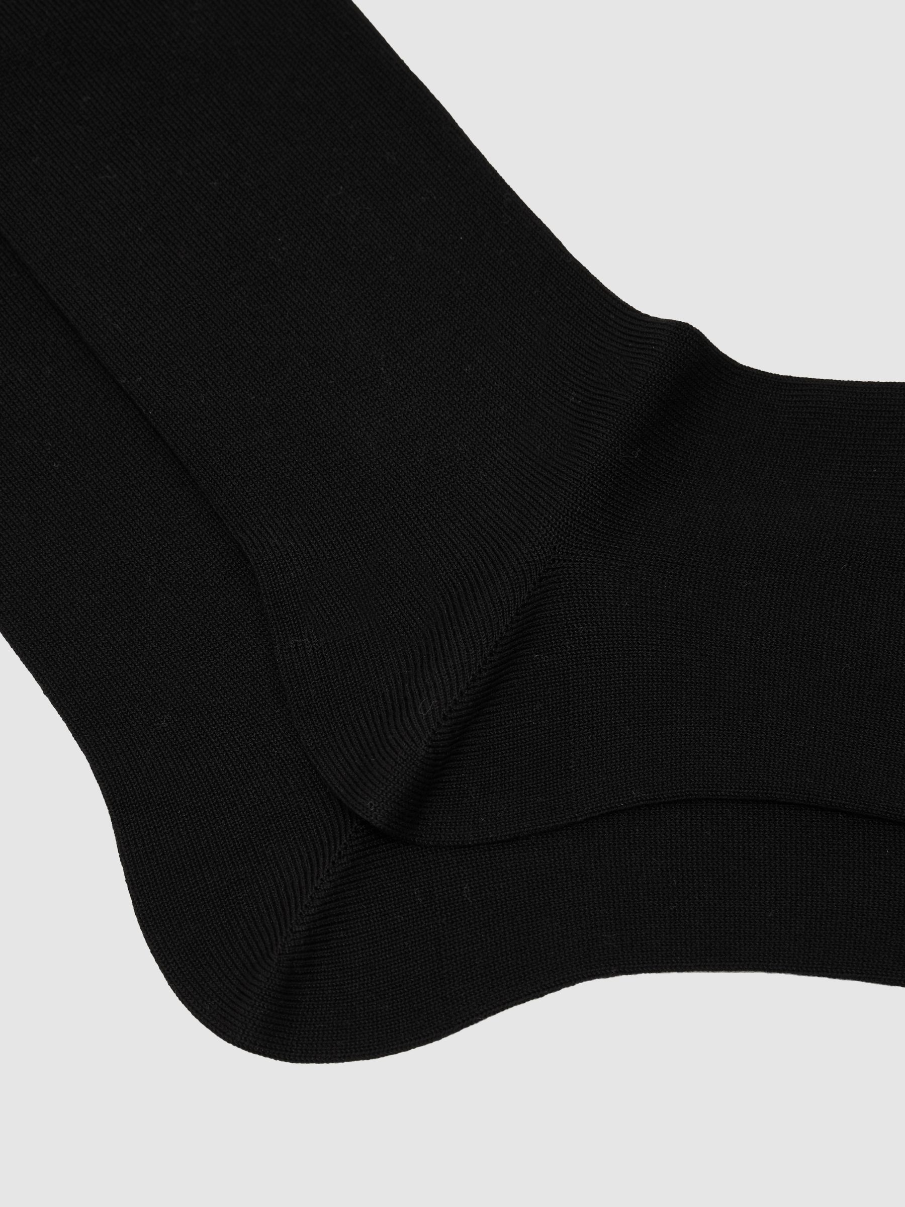 Cotton-Blend Script-Logo Socks in Black - image 2
