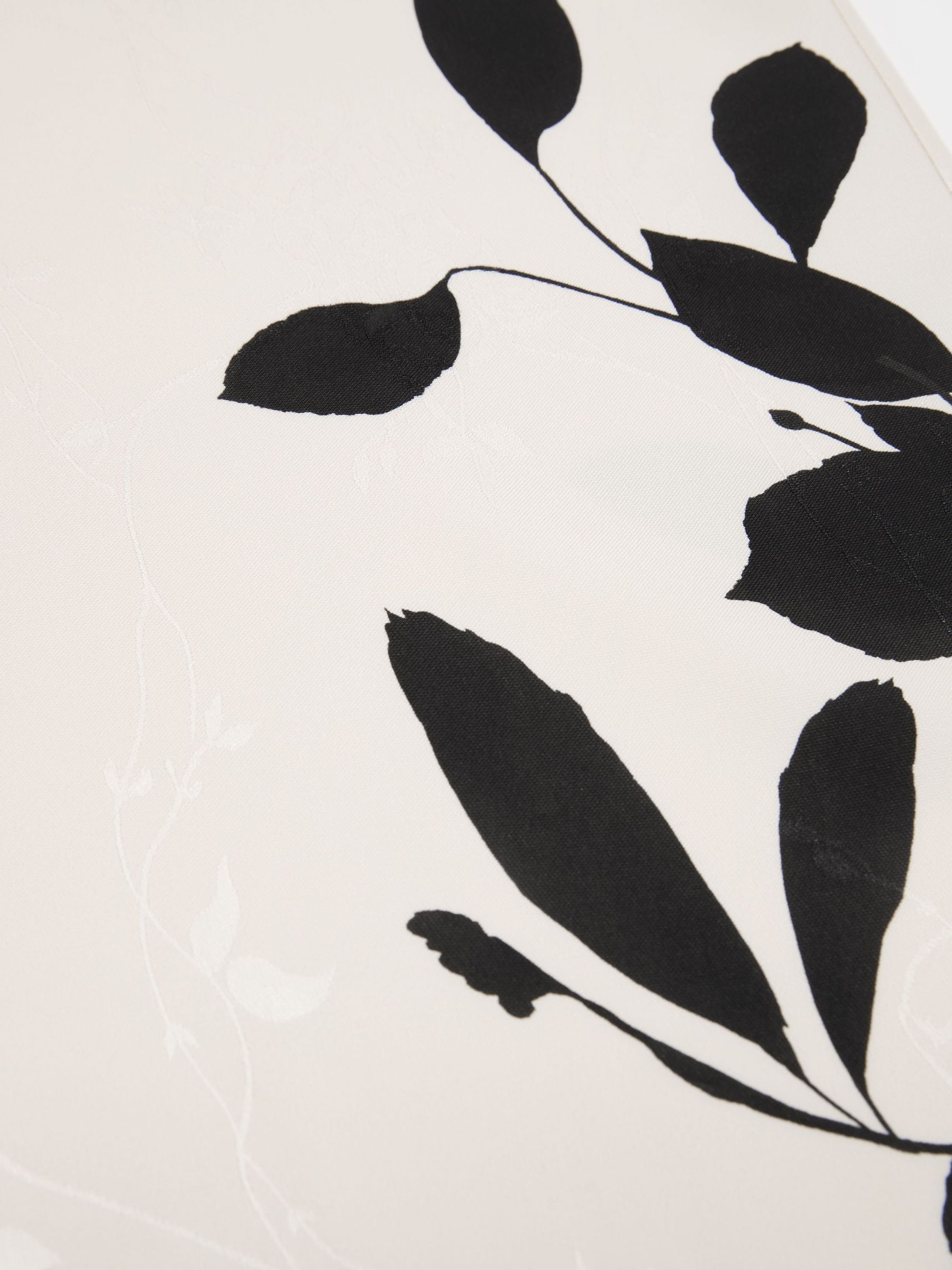 Jacquard Printed Wide-Leg Trousers in Ivory/Black - Image 7 of 8