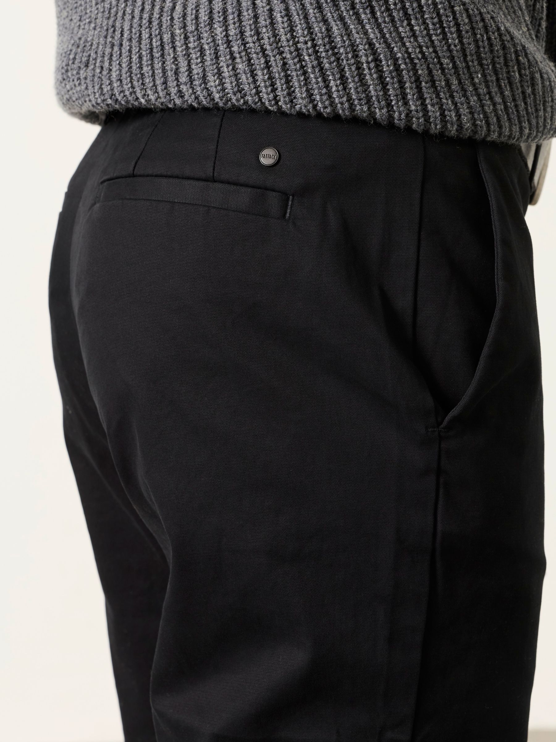 Bosbury Black Tailored Fit Smart Chino Trousers - Image 4 of 5