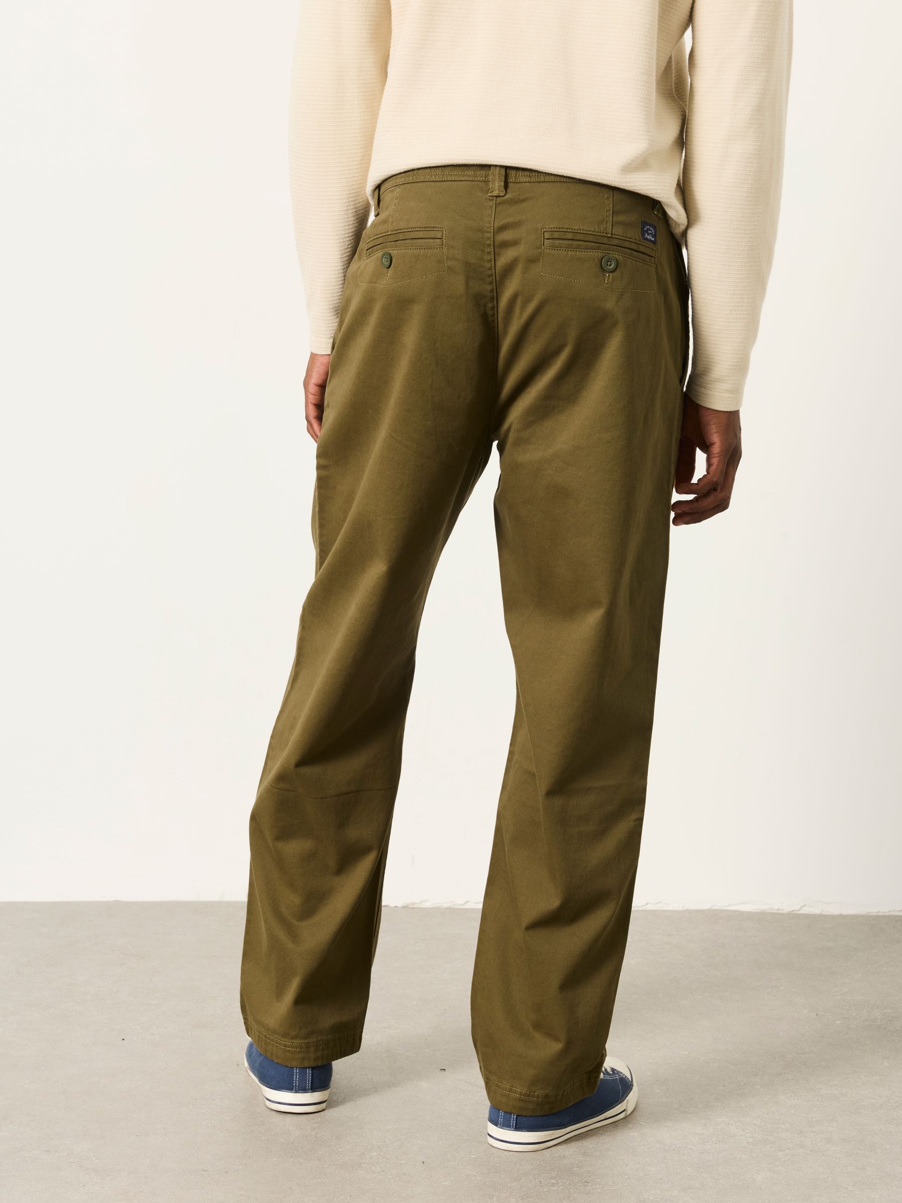 Carbis Khaki Green Relaxed Fit Chinos - Image 2 of 6