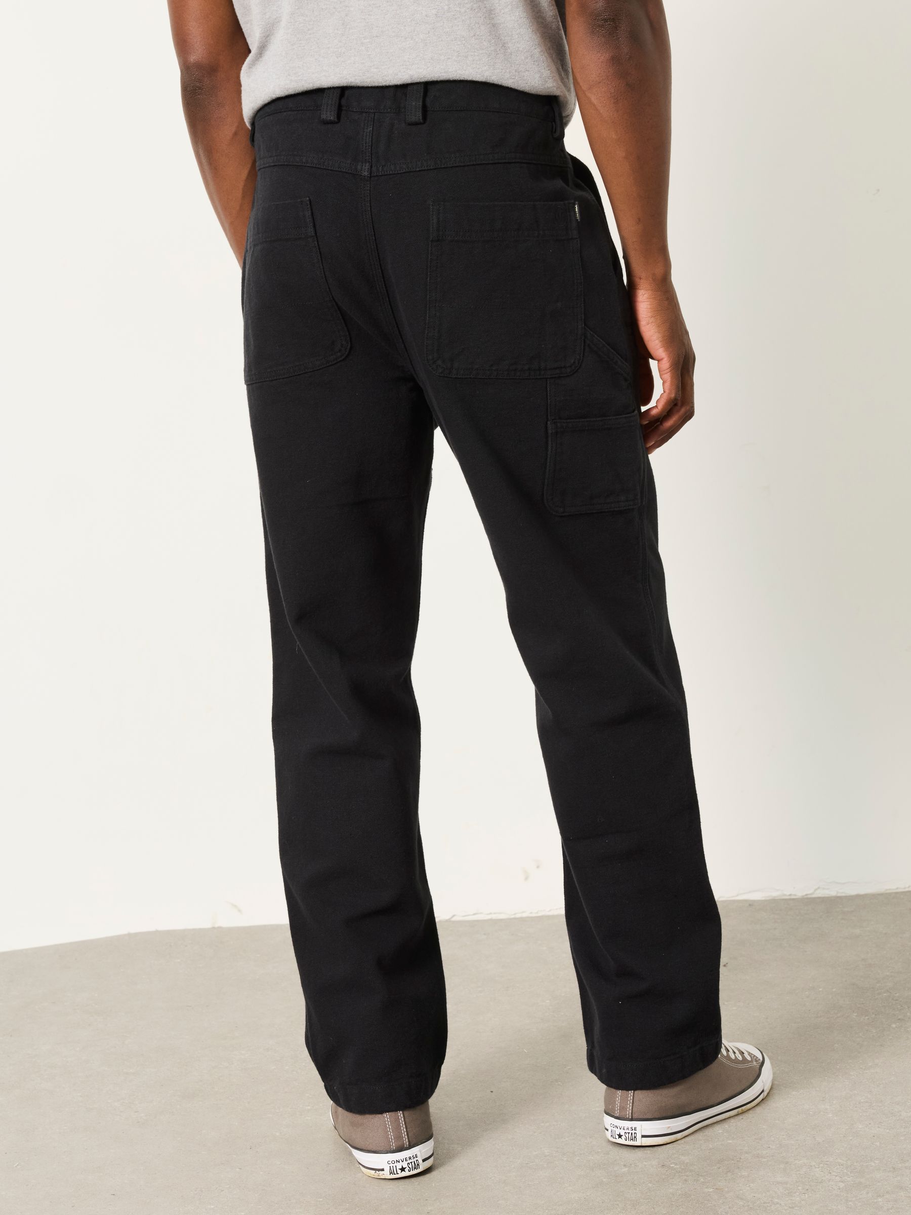 Paignton Washed Black Carpenter Trousers - Image 2 of 4 Paignton Washed Black Carpenter Trousers - Image 2 of 4